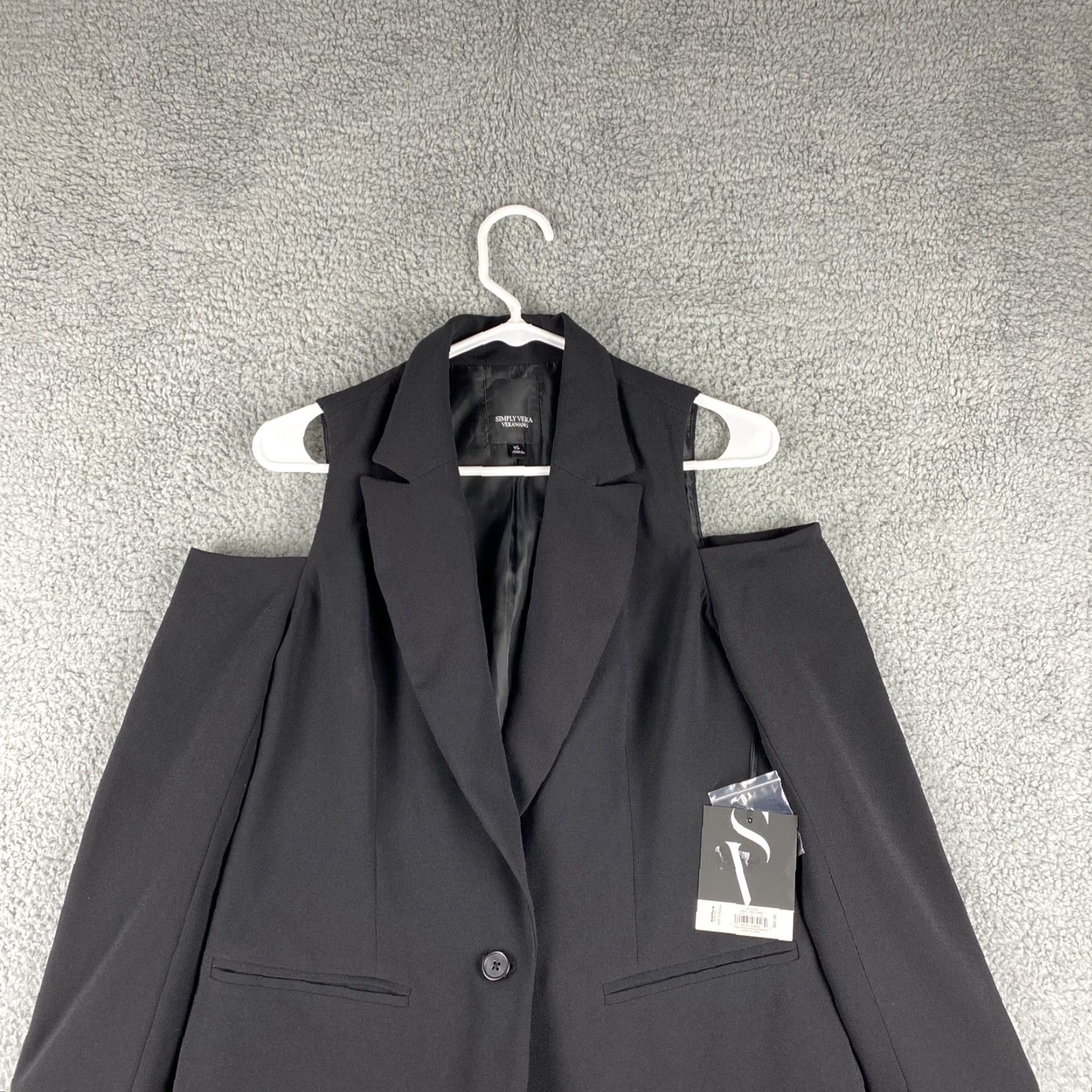 Vintage Simply Vera Wang Black Long Sleeve Jacket XS 38-52 Womens Size XS / US 0-2 / IT 36-38 - 2 Thumbnail