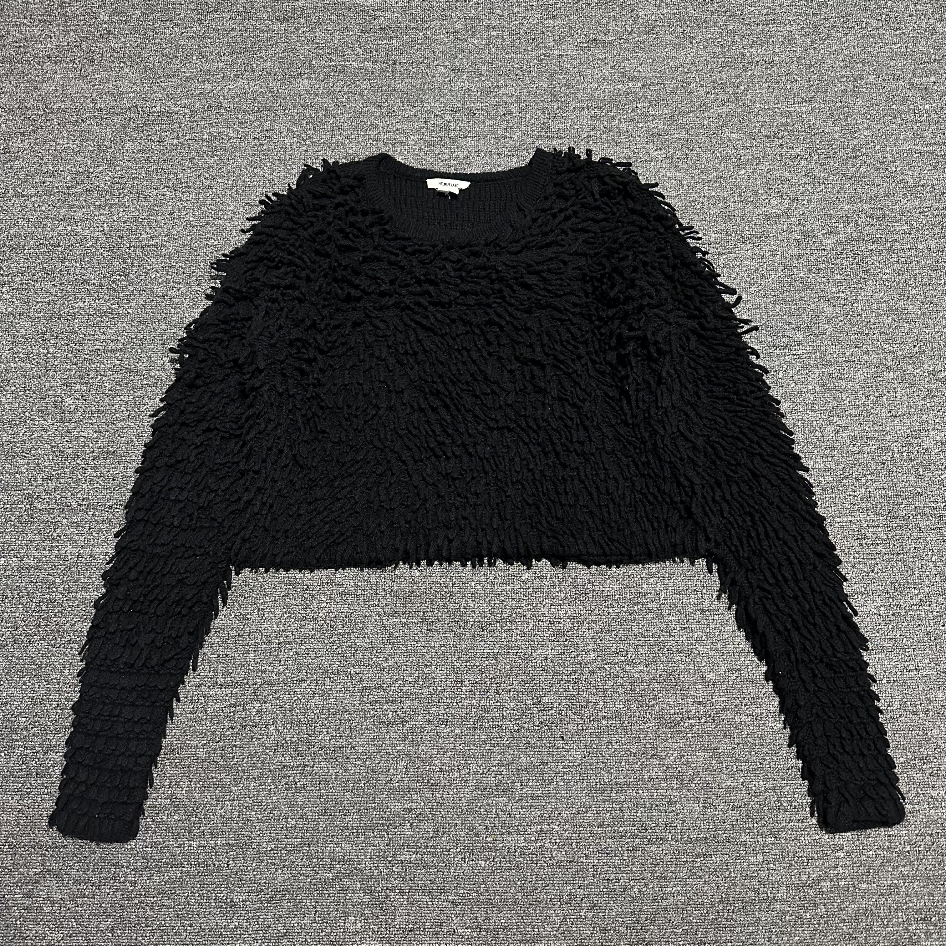 Helmut Lang Helmut Lang Petite Black Fluffy Jumper Size S / US 4 / IT 40 - 1 Thumbnail
