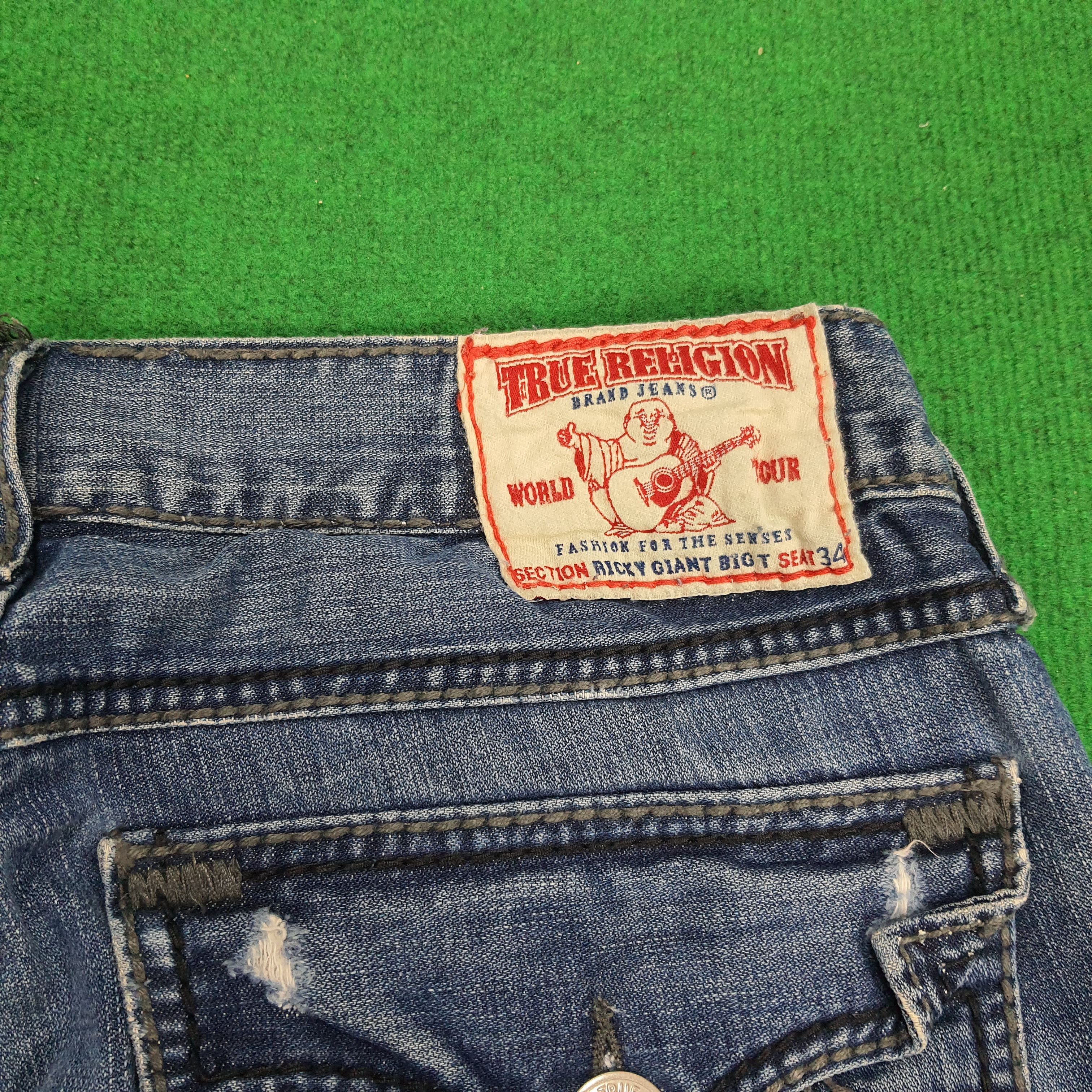 True Religion Vintage True Religion America Distressed Denim Pants Size US 35 - 7 Thumbnail