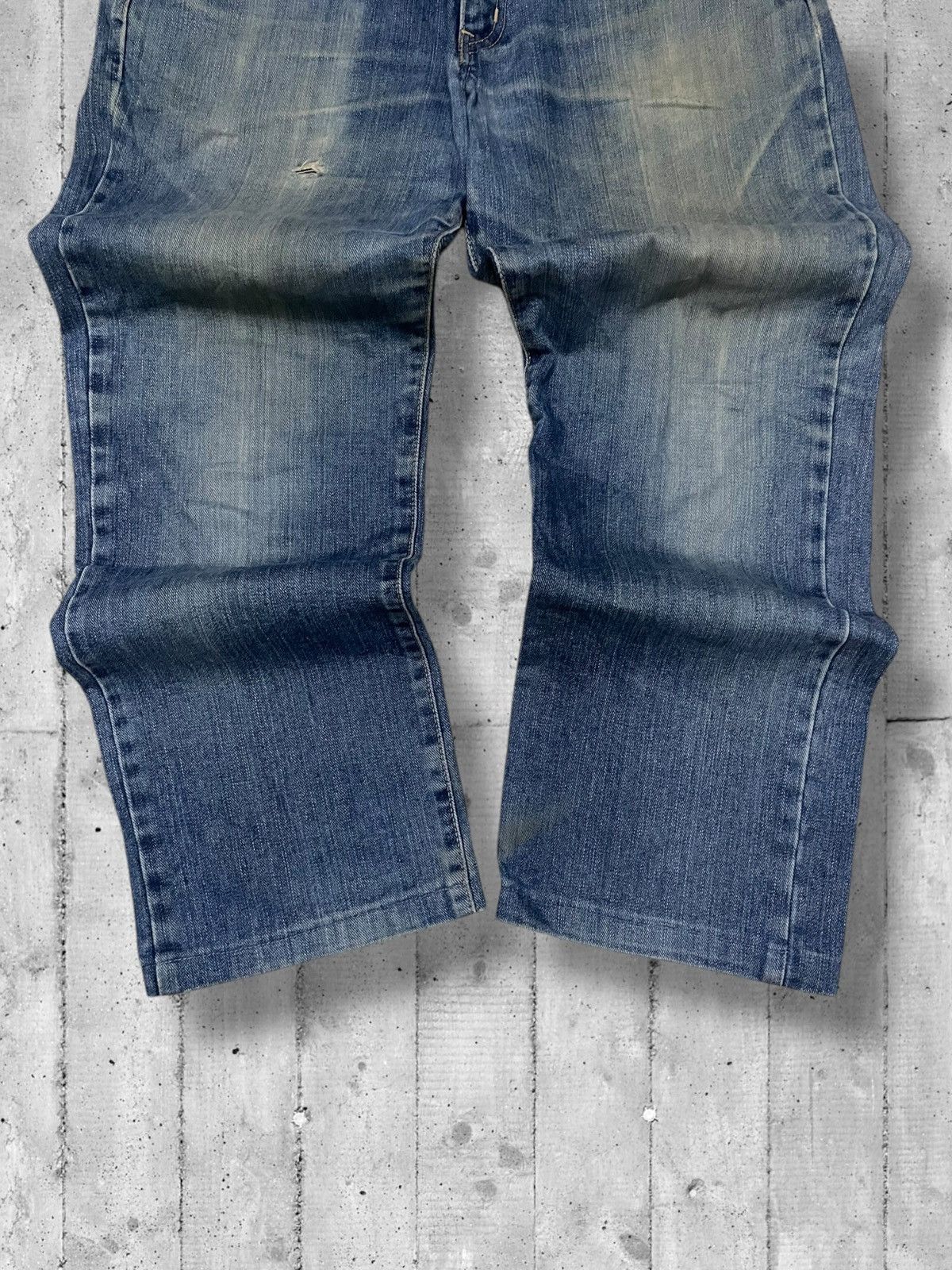 Designer × Edwin × Vintage Vintage 1990s Japan Designer Edwin Distressed Mudwash Denim Size US 32 / EU 48 - 3 Thumbnail
