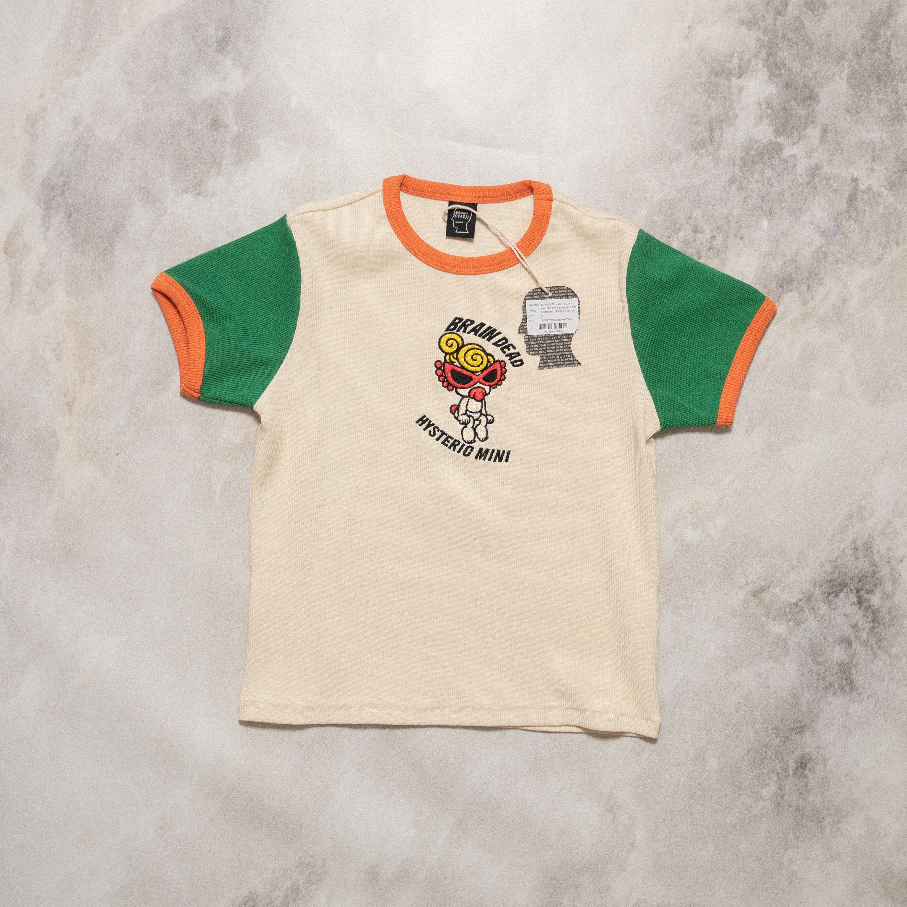 Brain Dead x Hysteric Mini Ribbed Ringer Shirt Kids 6 New Tops