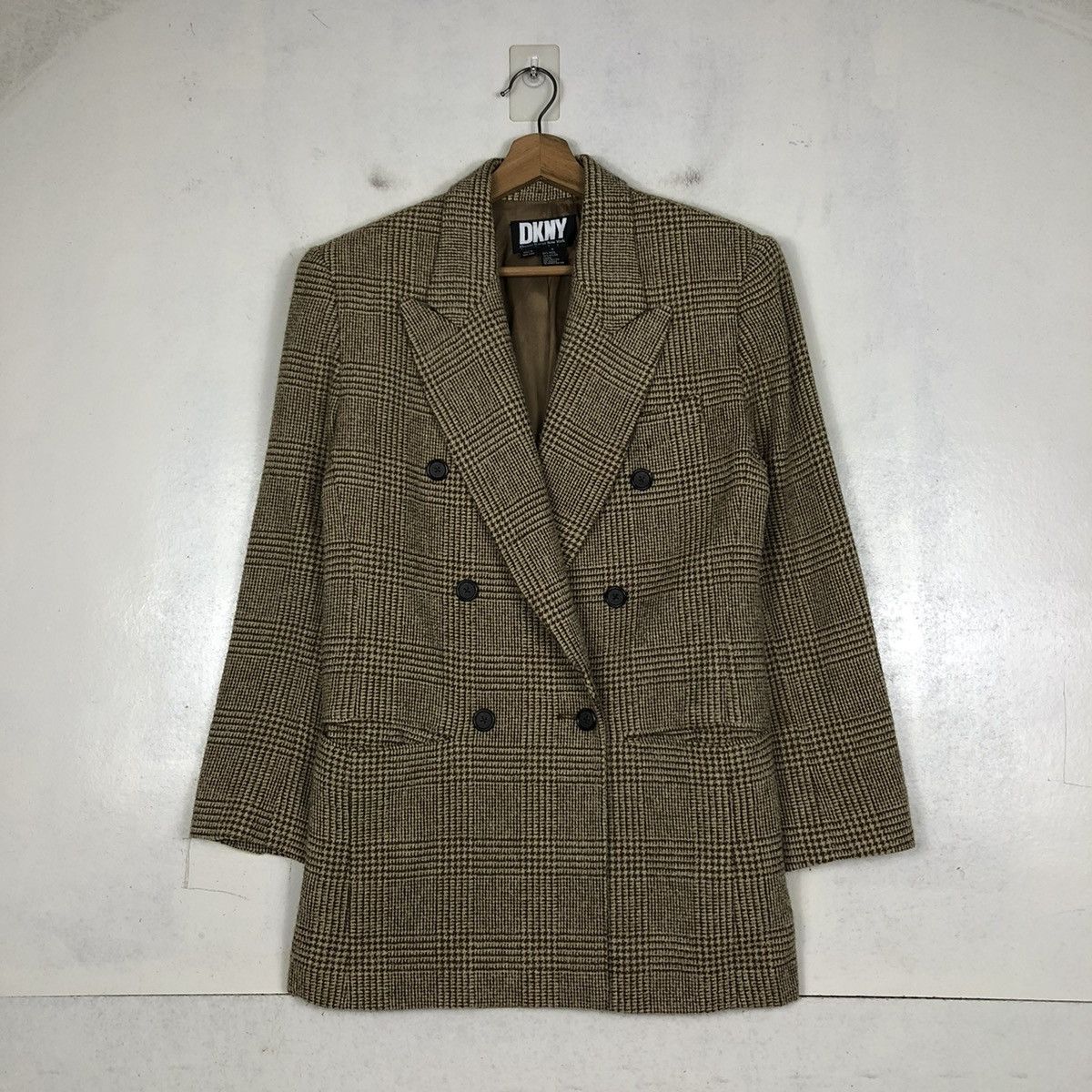 DKNY 📌VINTAGE WOOL JACKET DKNY CHECK ISSEY MIYAKE Size US S / EU 44-46 / 1 - 2 Thumbnail