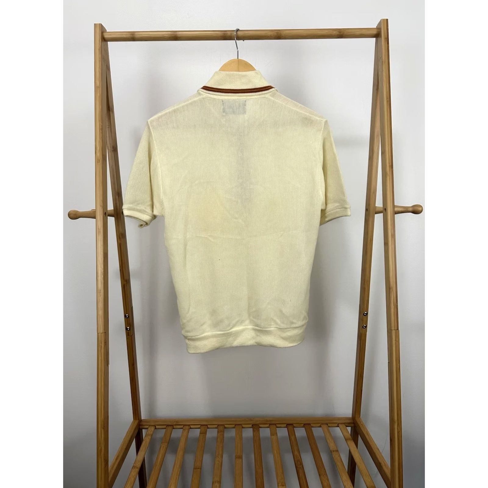 Vintage VINTAGE Arena Rockabilly Orlon Polo Shirt L 60s Cream Mens Size US L / EU 52-54 / 3 - 2 Thumbnail