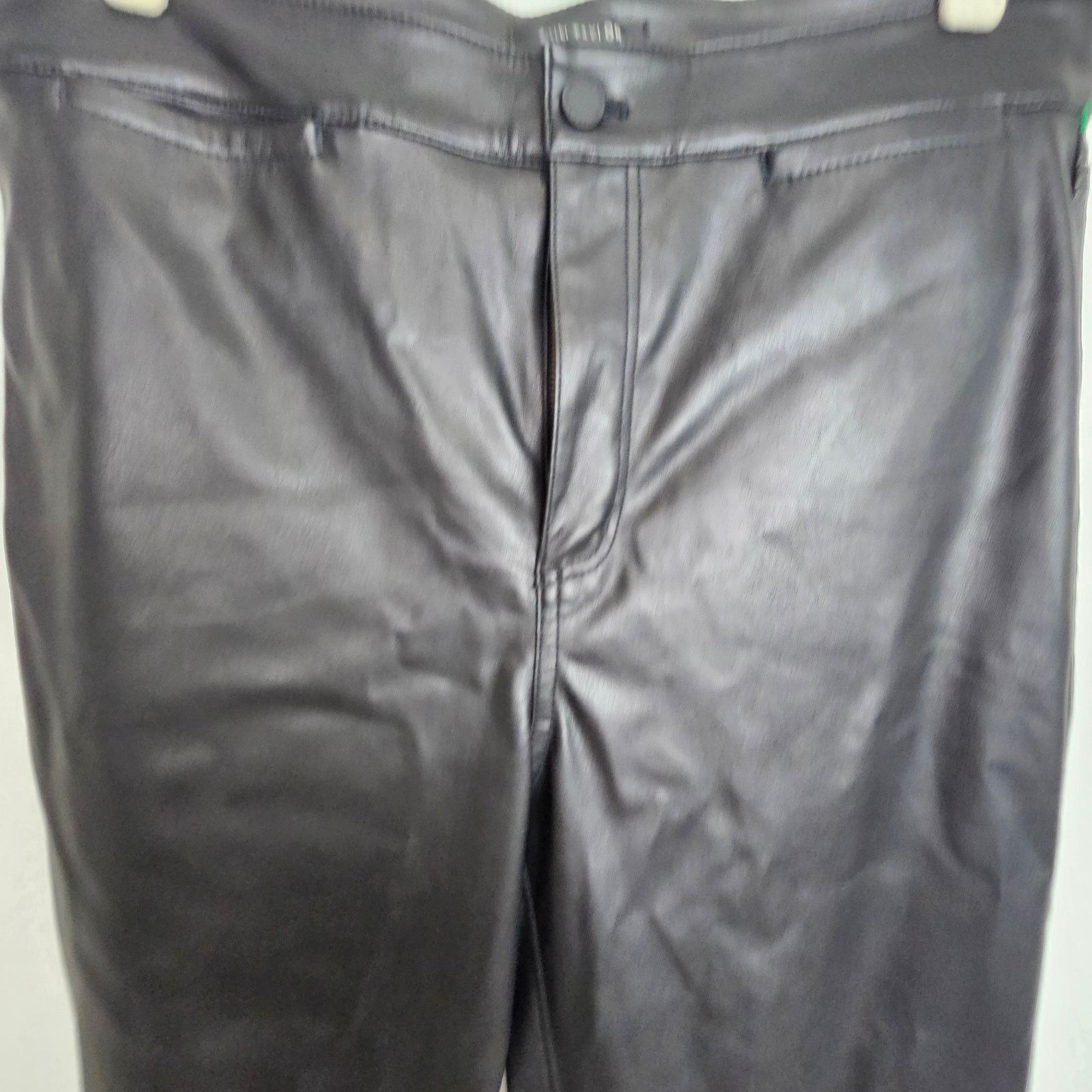 Ann Taylor Ann Taylor Womens Black Faux Leather High Waist Pants Sz 10 Size 32" / US 10 / IT 46 - 2 Thumbnail