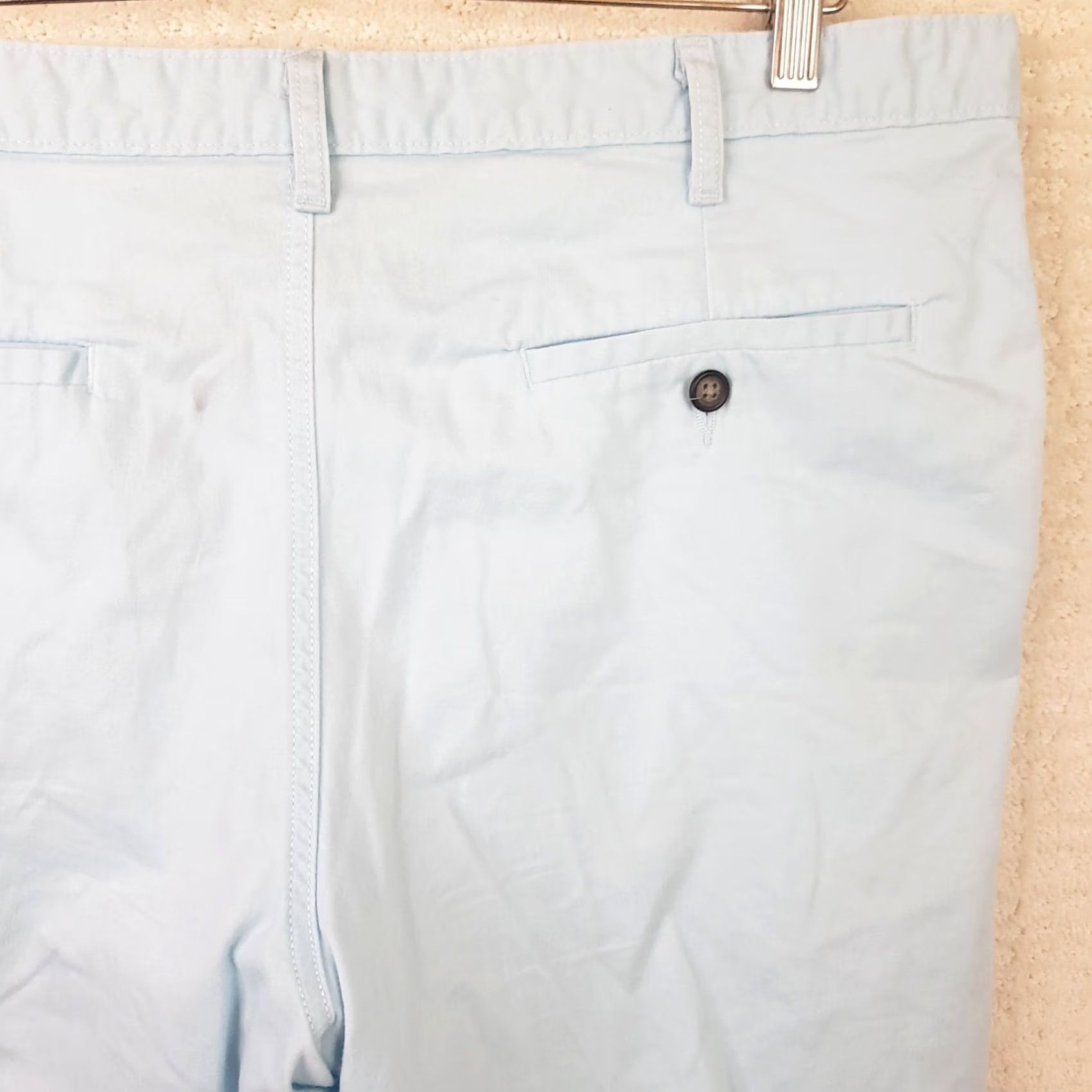 George George Men's Light Blue Cotton Casual Shorts 38X9.5 Size US 38 / EU 54 - 6 Thumbnail
