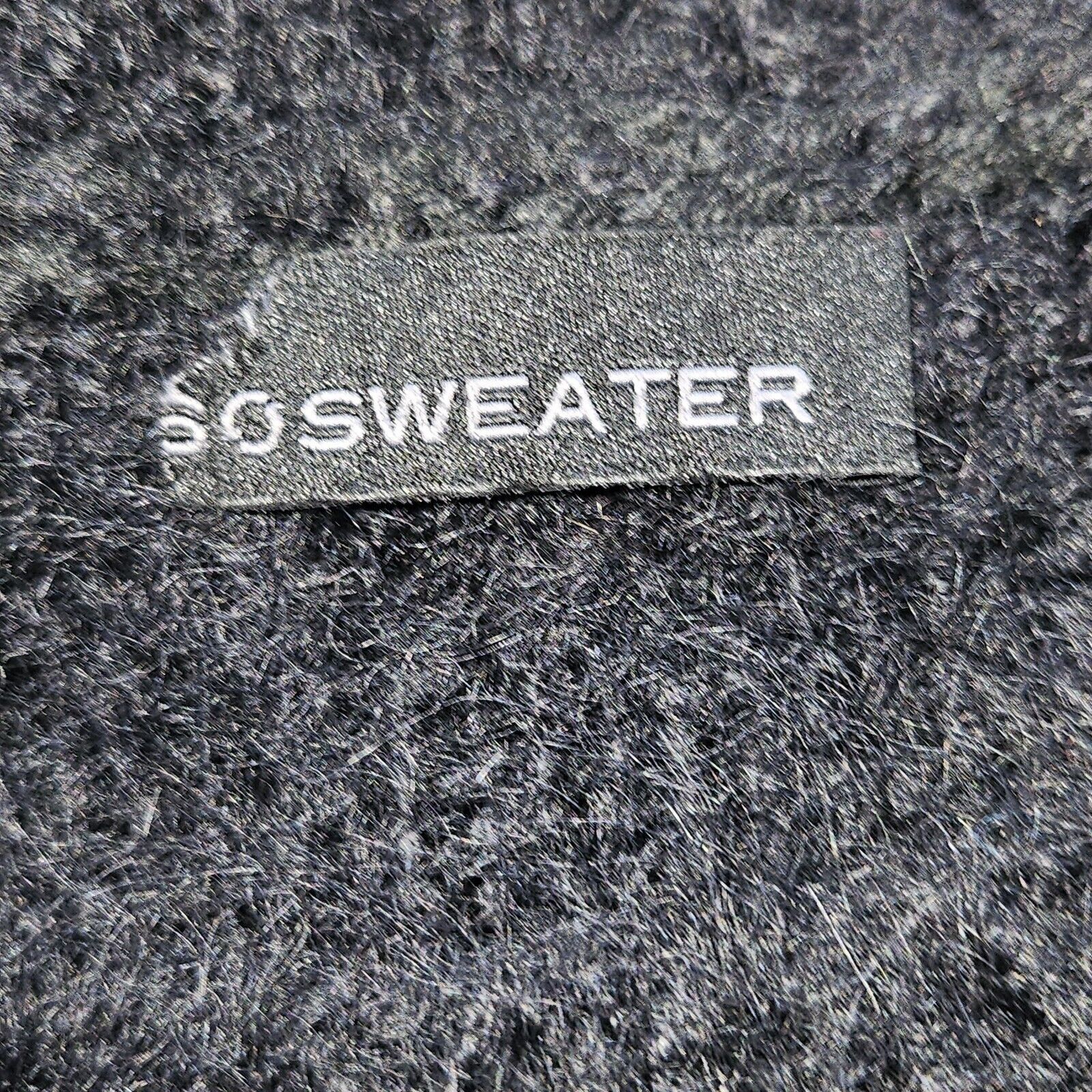 Designer 360 Sweater Alpaca Blend Womens Sz M Black 80s London Croche Size M / US 6-8 / IT 42-44 - 9 Thumbnail