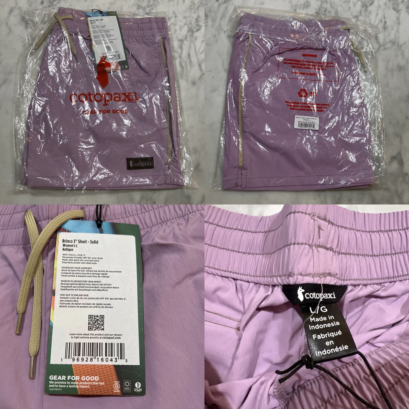 Cotopaxi VINTAGE Cotopaxi Brinco 3” Short Women Large Antique Lavender Outdoor Hiking Pockets NWT Size 36" / US 14 / IT 50 - 9 Thumbnail