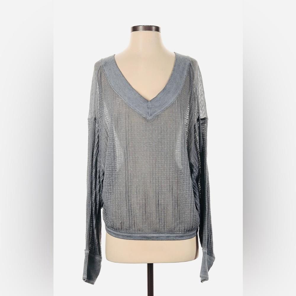 Designer We The Free Stylish V-Neck Oversized Sweater Size XS / US 0-2 / IT 36-38 - 1 Thumbnail