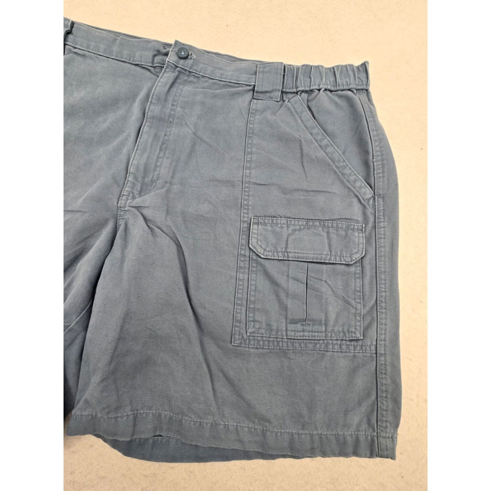 Savane Savane Men Cargo Shorts 42 Blue Elastic Waist Pocket Canvas 100% Cotton Cargo Size US 42 / EU 58 - 4 Thumbnail