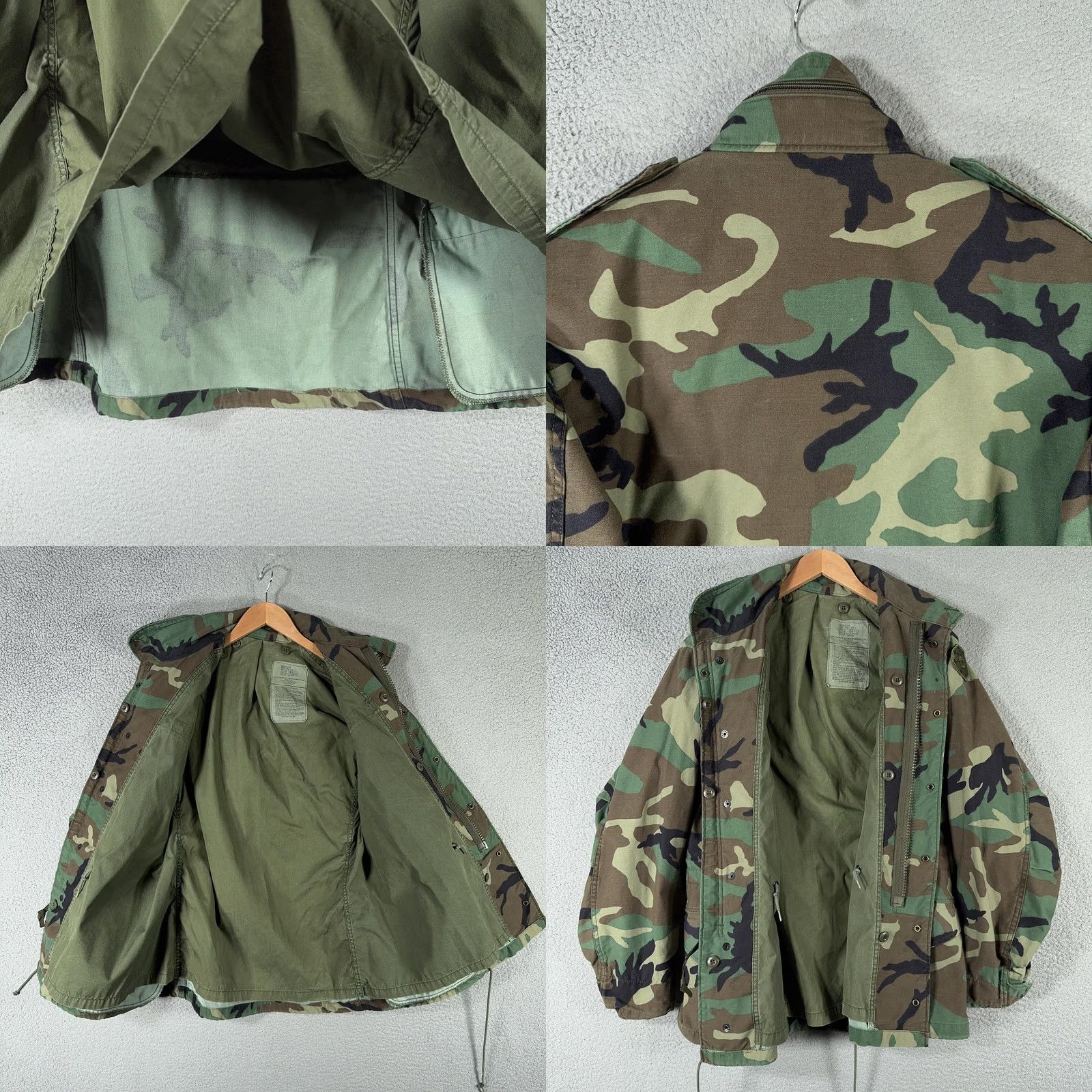 Vintage VINTAGE US Army M-65 Field Jacket Mens Medium Regular Woodland Camouflage Hooded M65 Size US M / EU 48-50 / 2 - 8 Thumbnail