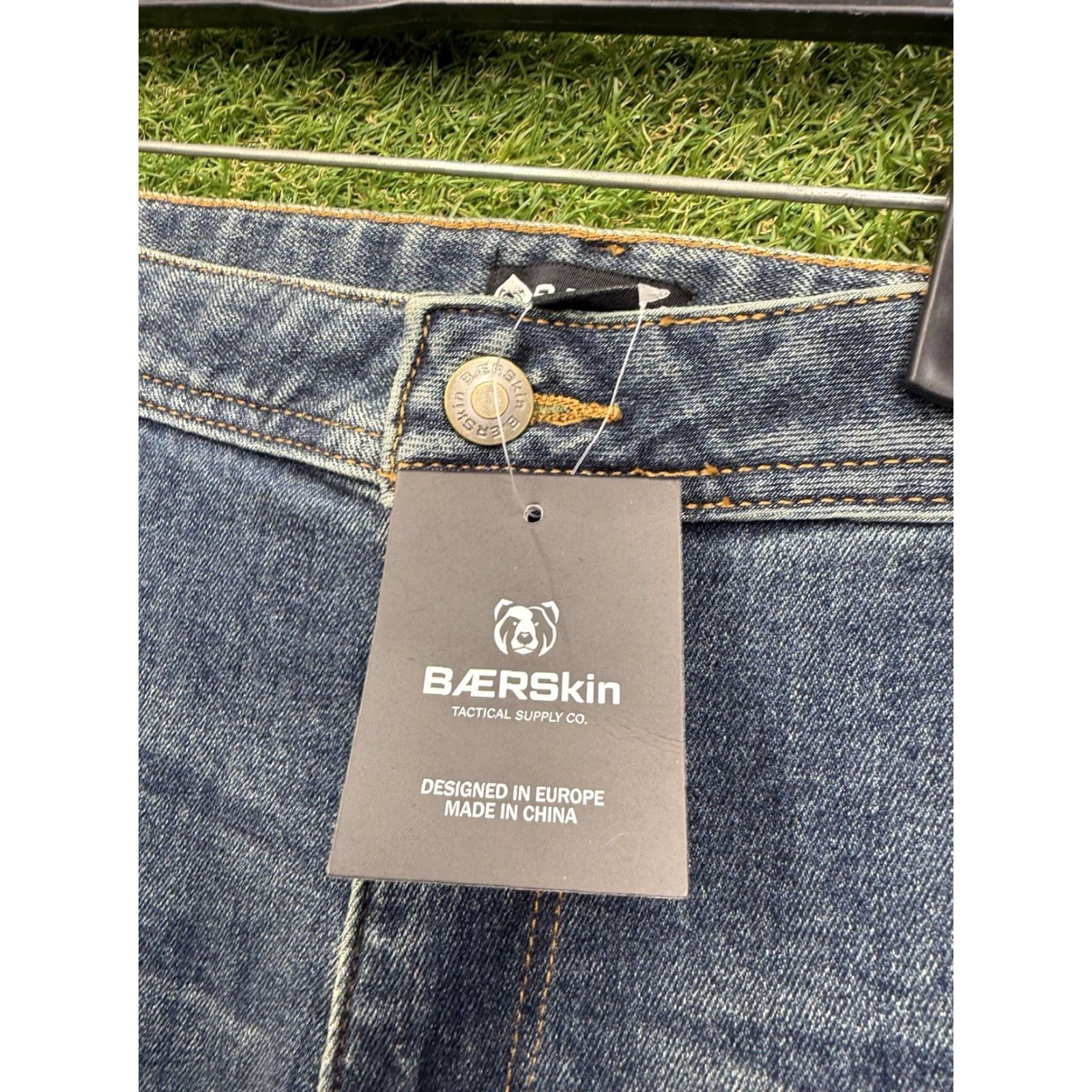 Skin BAER SKIN Jeans Mens 46x30 Dark Wash Casual Stretch Workwear 90s Blue Size US 30 / EU 46 - 3 Thumbnail