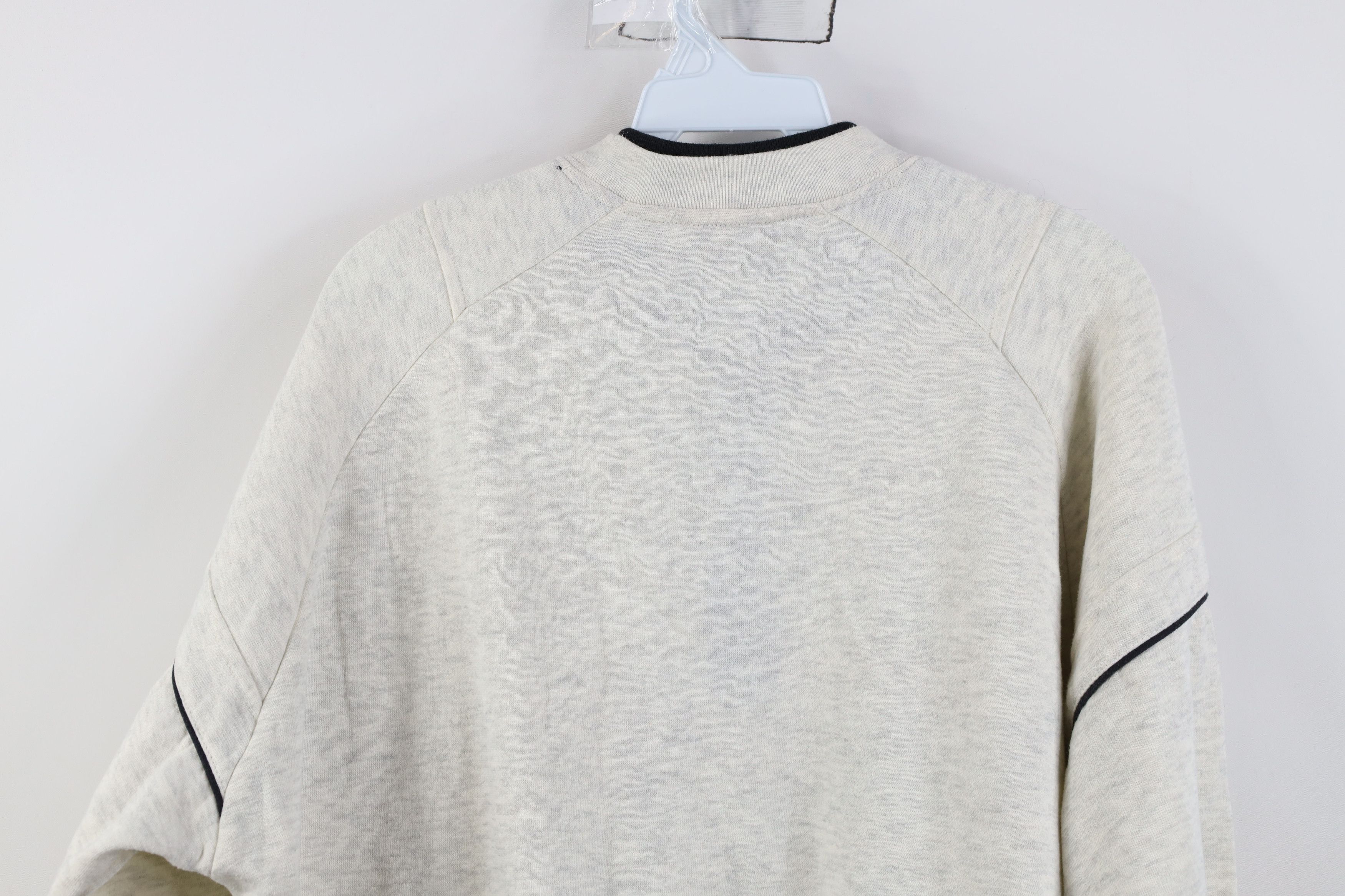Vintage Vintage 90s Streetwear Henley Pullover Sweatshirt Gray Size US L / EU 52-54 / 3 - 12 Thumbnail