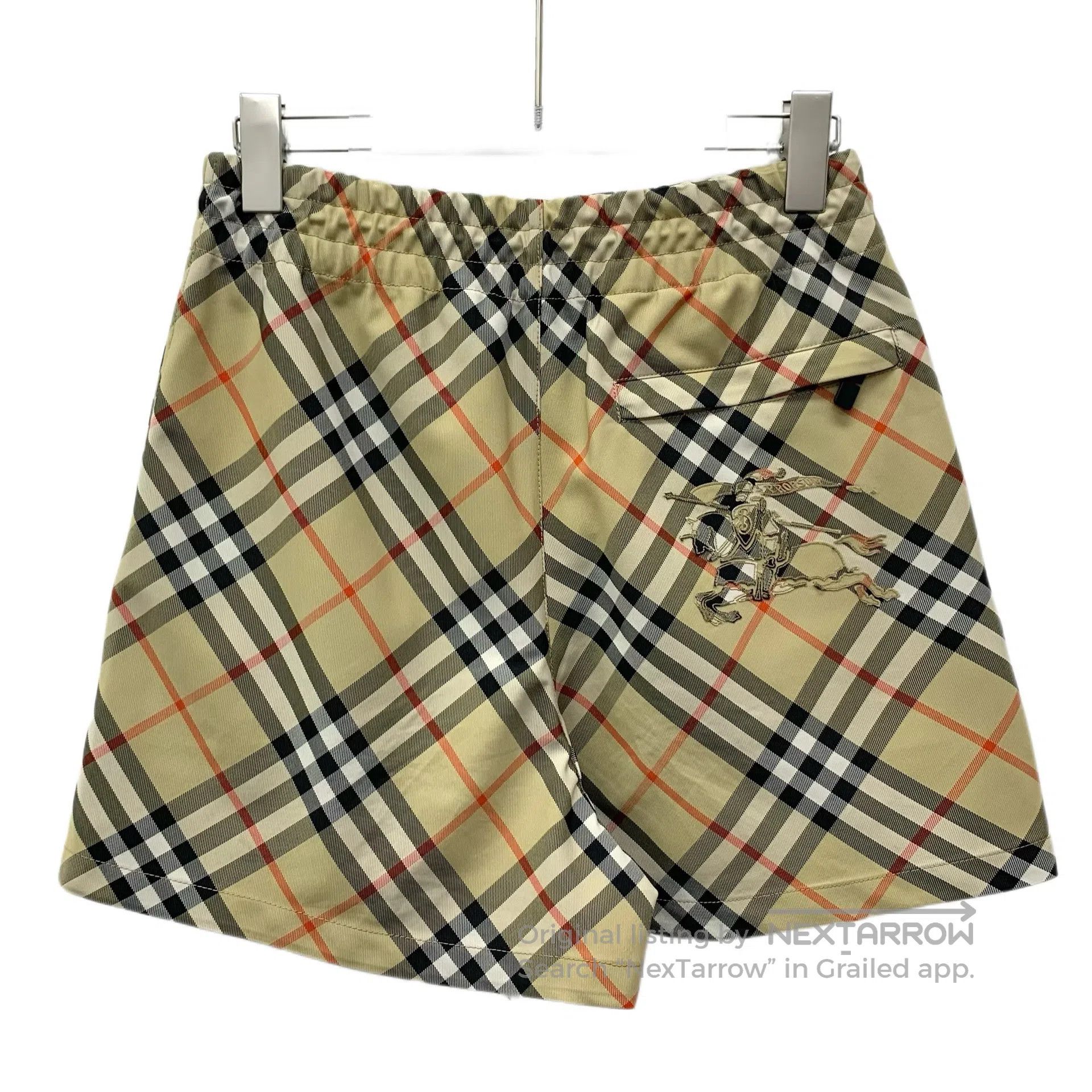 Burberry Burberry Brown classic plaid design elastic waist casual s Size 35" - 2 Thumbnail