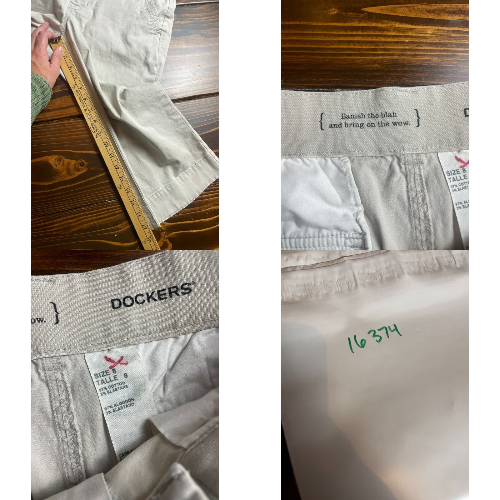 Dockers DOCKERS Pants Women 8 Tall Capri Straight Leg Casual Brown Tan Capris Regular Inseam 17.5" 32" Waist Girls? No. Size 30" / US 8 / IT 44 - 8 Thumbnail