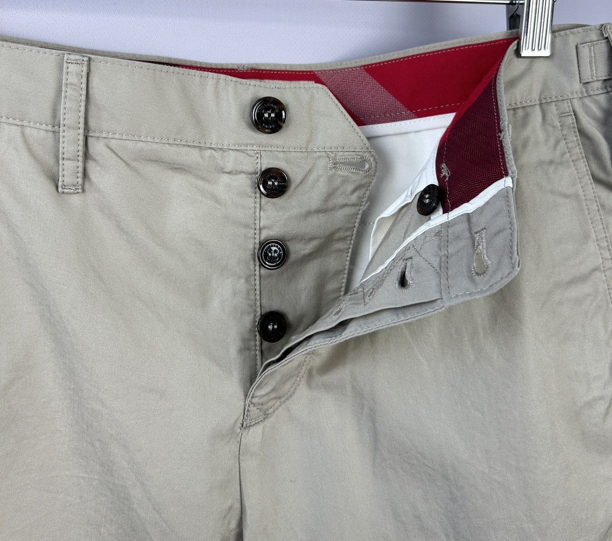 Burberry × Designer Burberry Brit Beige Chino Pants Trousers Sz W30 BNWT Luxury Size US 30 / EU 46 - 10 Thumbnail