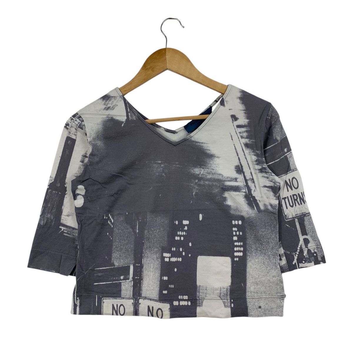 Vintage NOTIZIE Di Mariella Burani Italian Brand Overprint Tshirt Size S / US 4 / IT 40 - 1 Thumbnail
