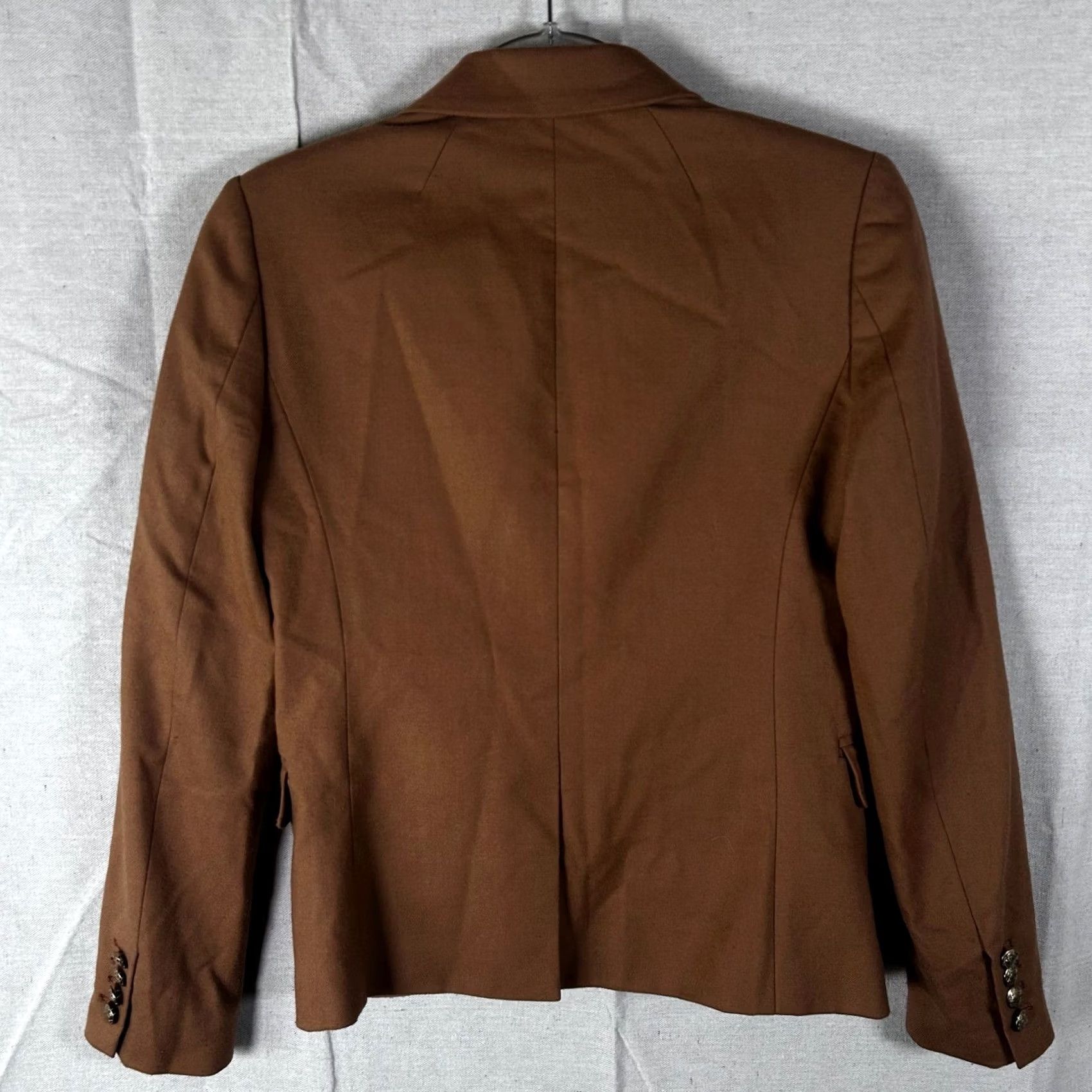 J.Crew VINTAGE J.Crew Schoolboy Blazer Brown Wool Blend Gold Crest Button Jacket Size 2 92480 Size XS / US 0-2 / IT 36-38 - 3 Thumbnail