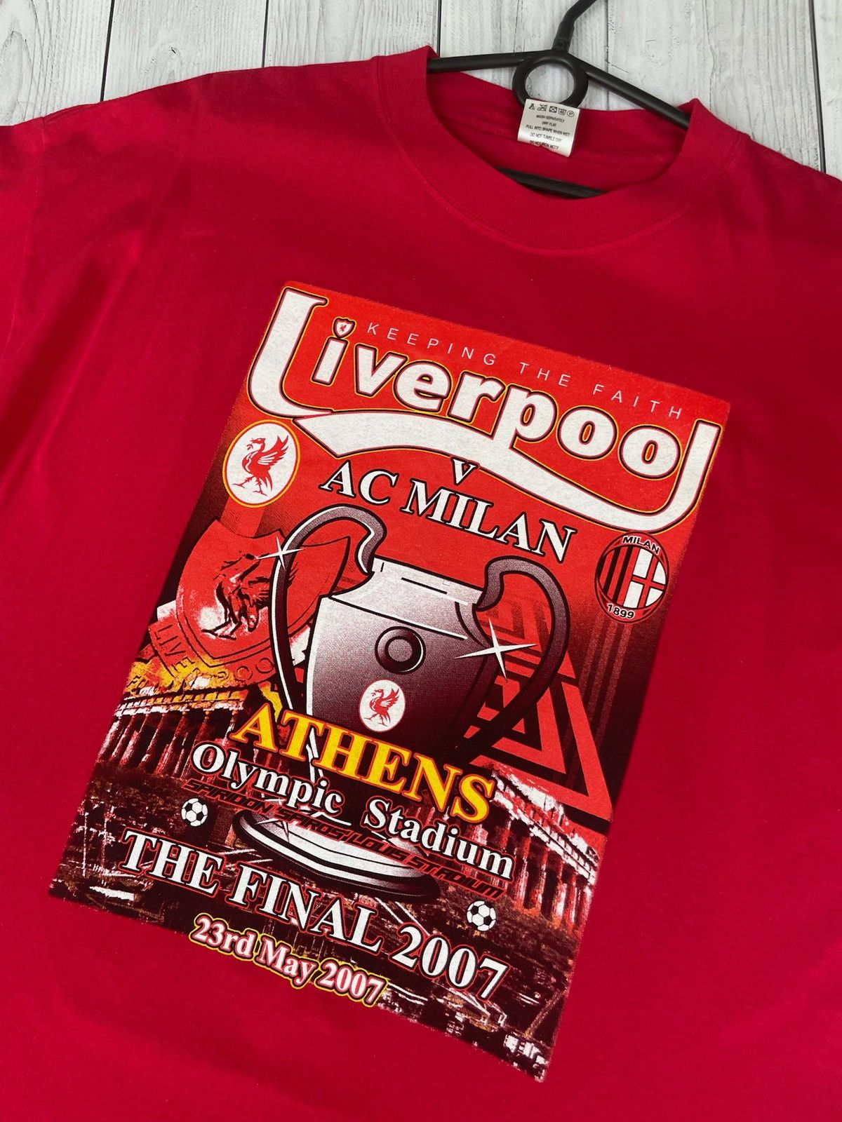 Other Vintage Soccer tee AC Milan Liverpool final champions league Size US XXL / EU 58 / 5 - 2 Thumbnail