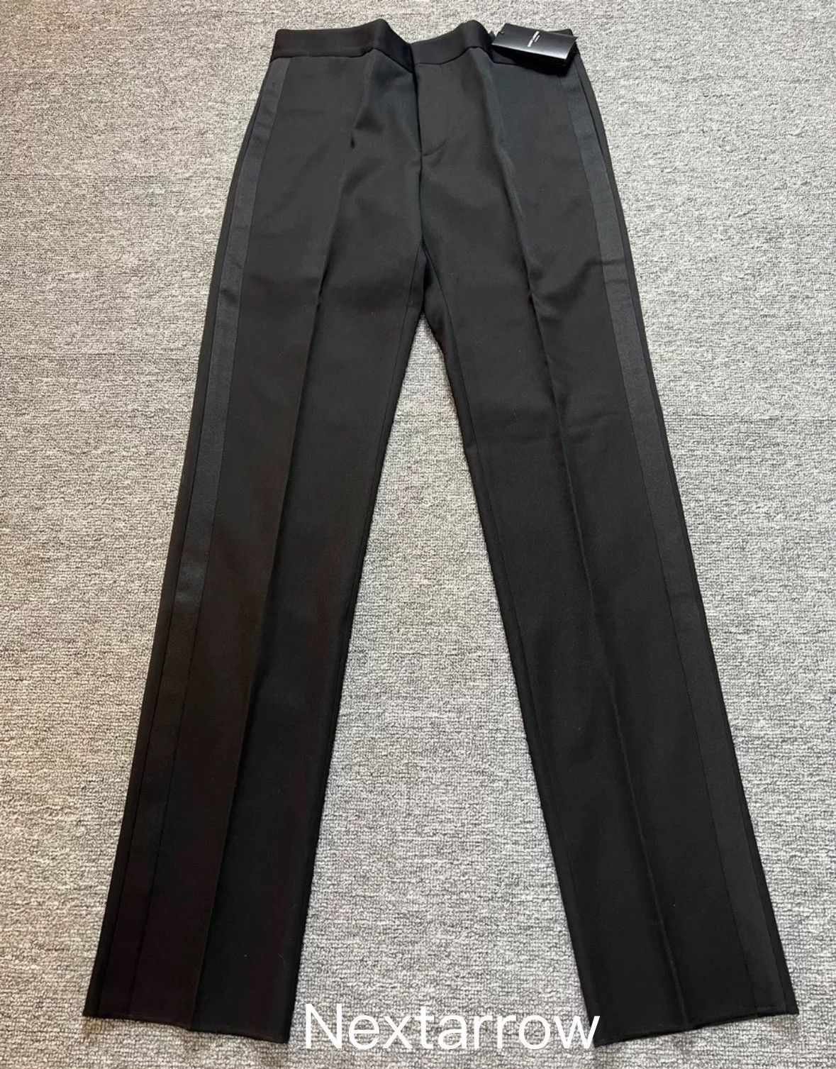 Saint Laurent Paris × Yves Saint Laurent Saint Laurent slp17fw silk border smoking suit trousers Size US 44 / EU 60 - 1 Thumbnail
