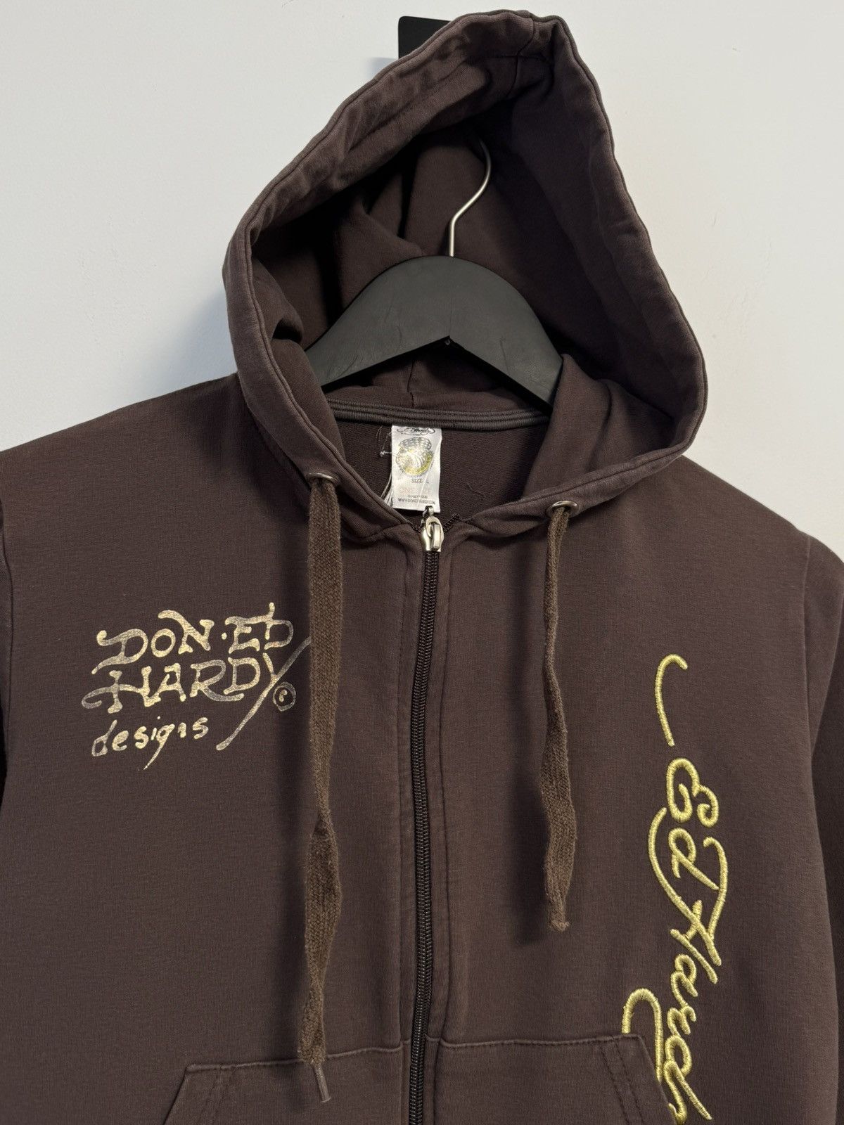 Ed Hardy Ed Hardy Vintage Y2K Style Ful Zip Hoodie Brown Size L / US 10 / IT 46 - 5 Thumbnail