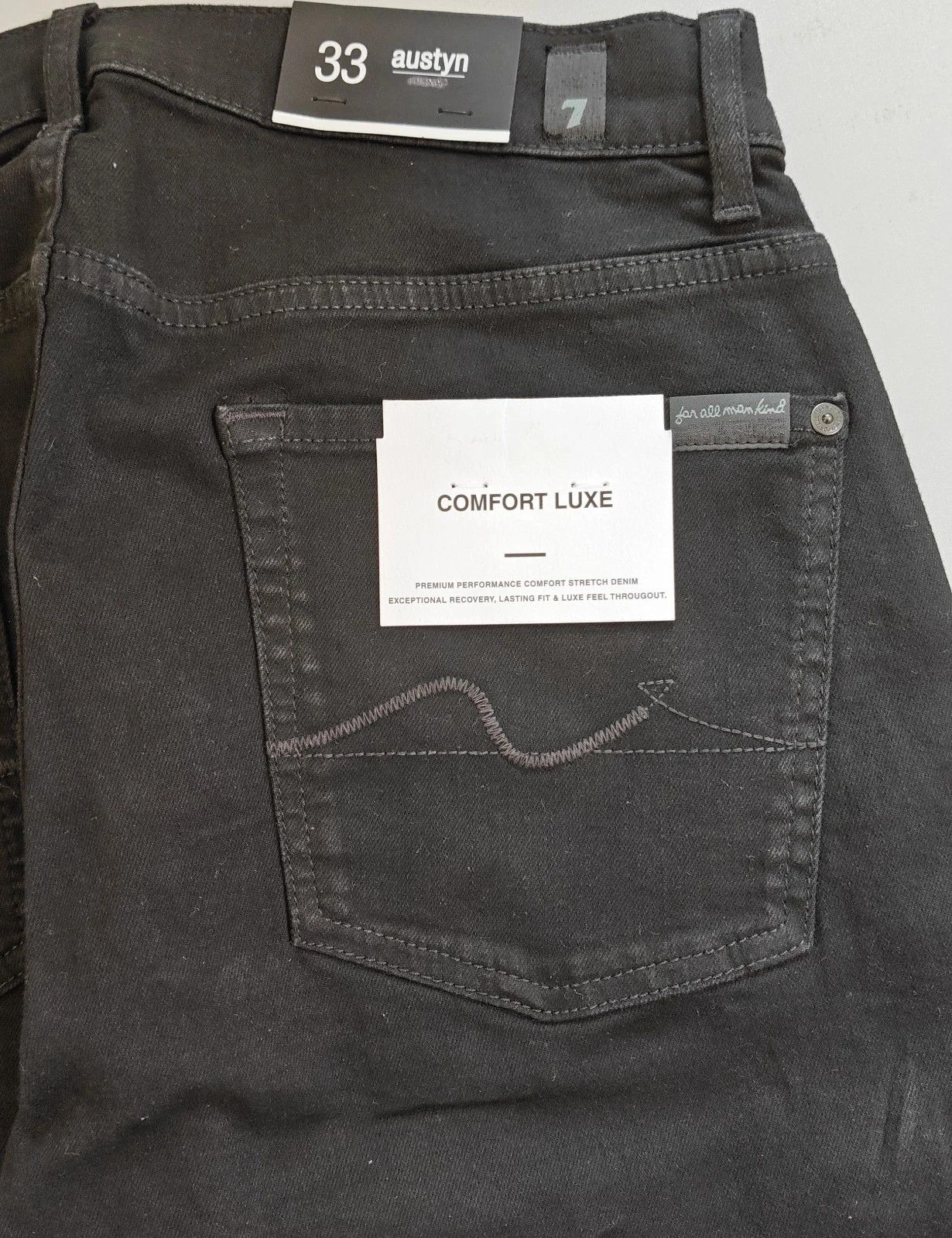 7 For All Mankind 7 For All ManKind Austyn Black Onyx Jeans T / 6037 Size US 33 - 10 Thumbnail