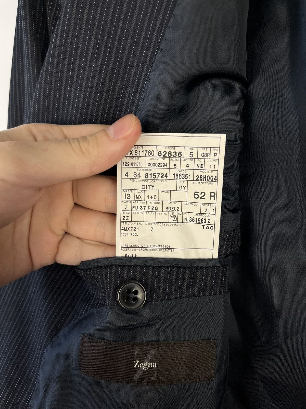 Z Zegna Z Zegna City Luxury Wool Stripped Suit Made in Italy Size 42R - 13 Thumbnail