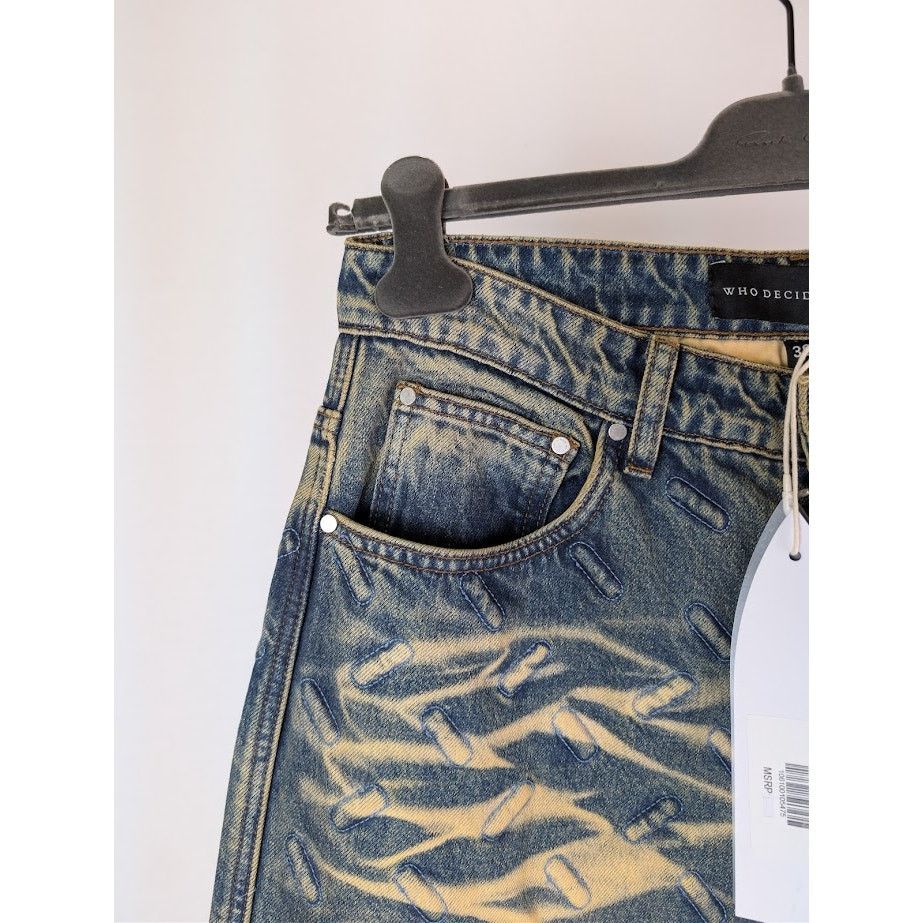 Who Decides War o1rshd1 Thread Plate Denim Jeans in Denim Size US 30 / EU 46 - 6 Thumbnail
