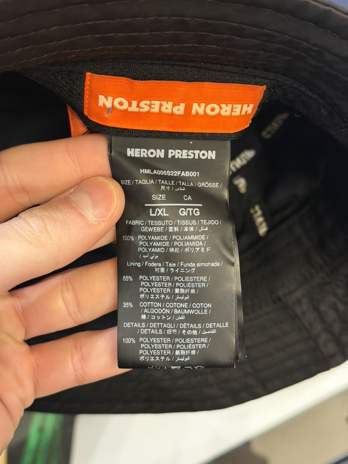 Heron Preston Heron Preston Ctnmb Bucket Hat - Black Size ONE SIZE - 7 Thumbnail