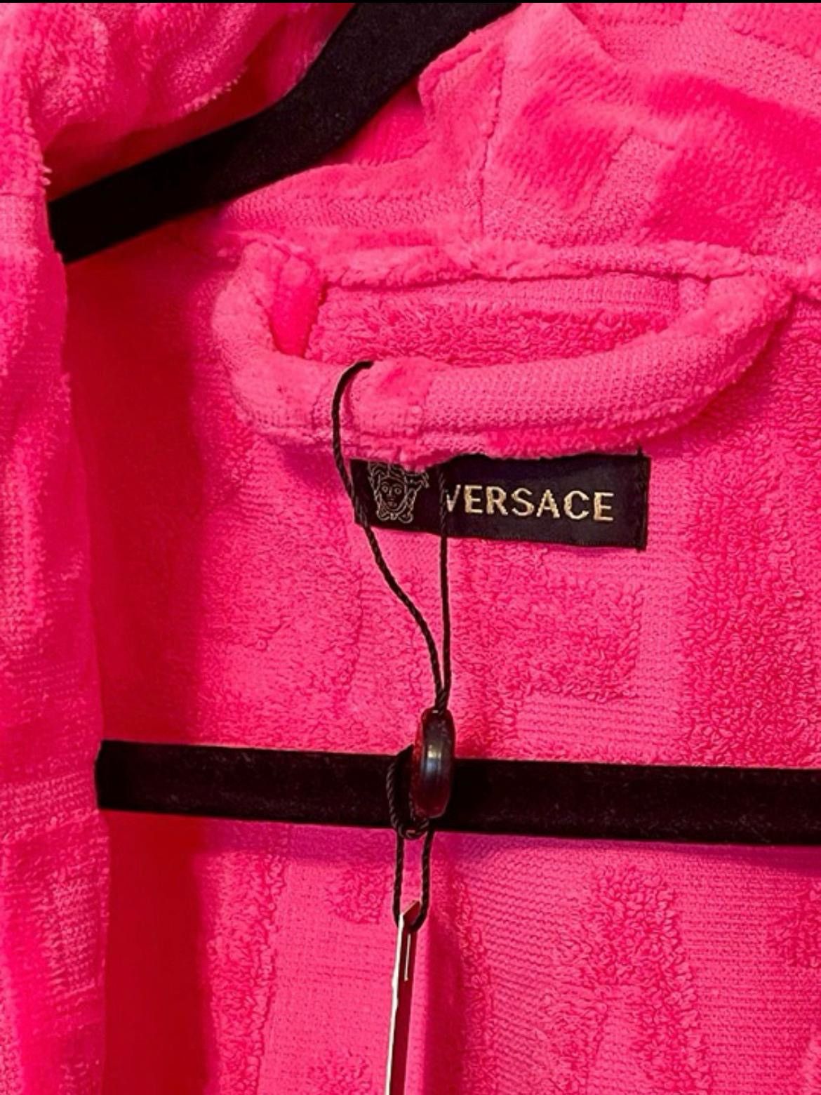 Versace Versace Medusa Baroque Plush Bath Robe Pink Gold Large NWT Size ONE SIZE - 4 Thumbnail