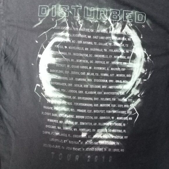 Band Tees Disturbed Evolution Tour 2019 T-Shirt Size US XL / EU 56 / 4 - 5 Thumbnail