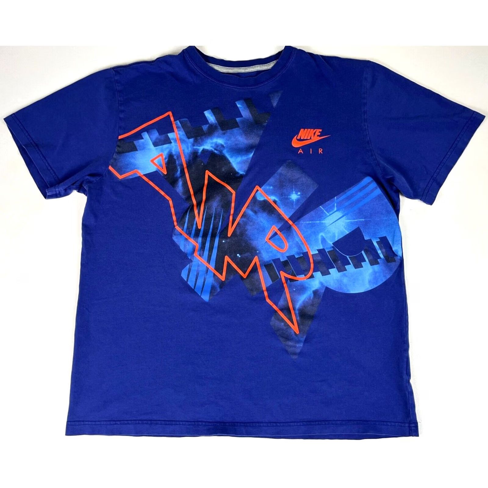 Nike Nike Air T-Shirt Mens XL Blue 2013 559406-433 Cotton Crew Neck Short Sleeve Size US XL / EU 56 / 4 - 2 Thumbnail
