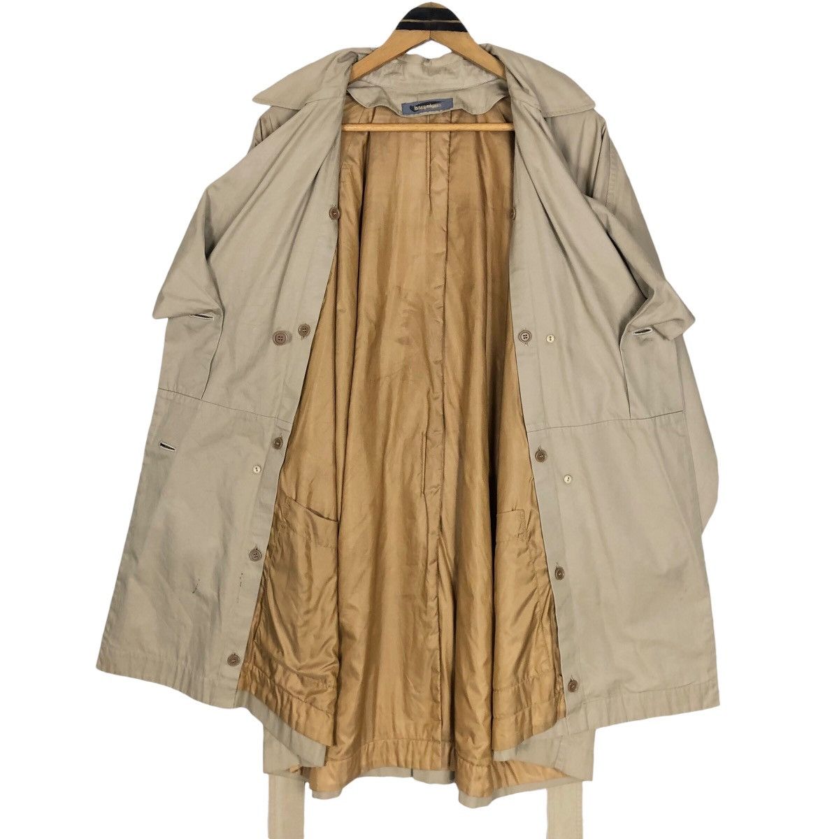 Issey Miyake Vintage 80s Issey Miyake Wide Collar Trench Coat Size US L / EU 52-54 / 3 - 10 Thumbnail