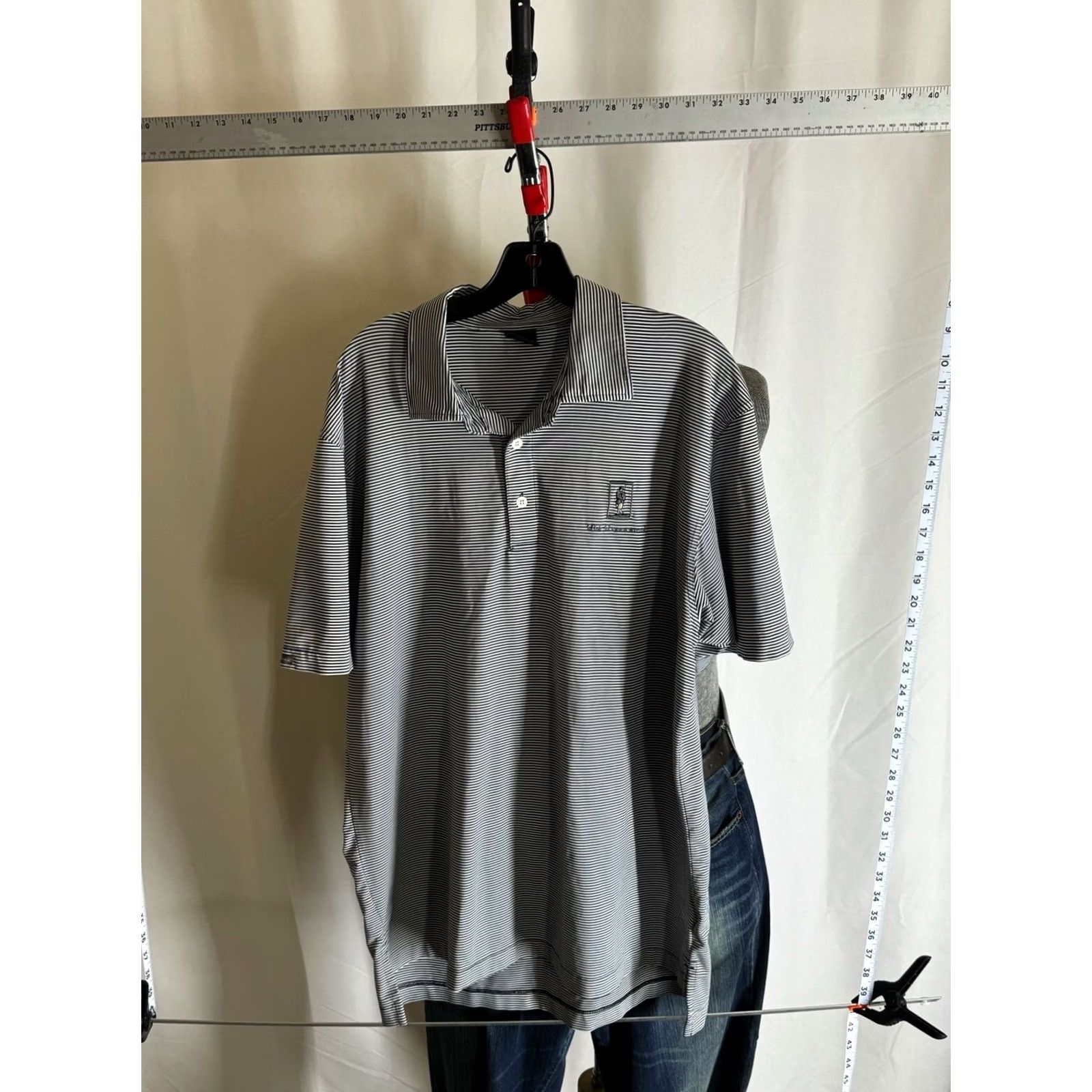 Vintage Dunning Golf POLO SHIRT Old Greenwood Large L Poly Mens Size US L / EU 52-54 / 3 - 2 Thumbnail