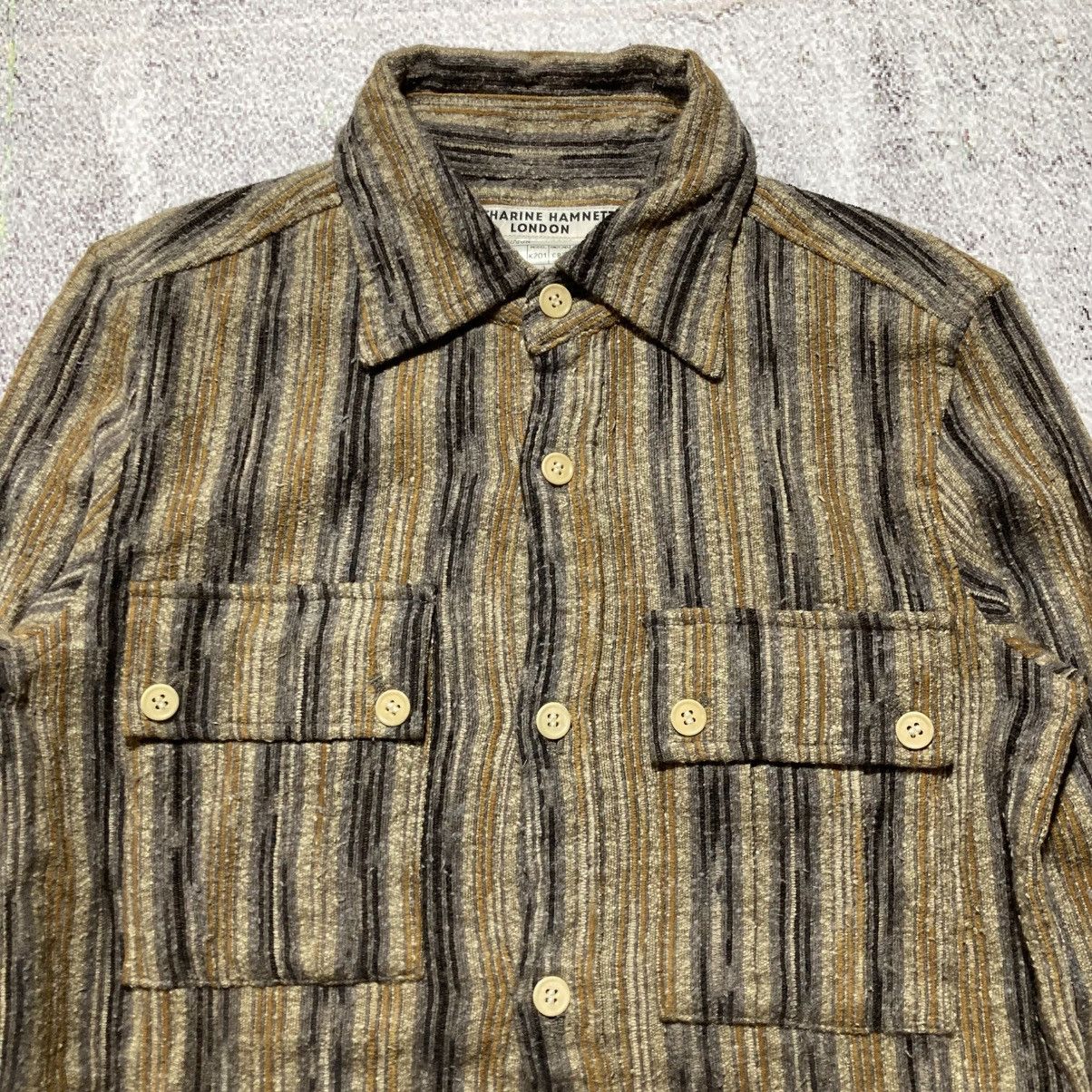 Japanese Brand 🇯🇵 Vintage Katharine Hamnett London Texture Shirt Luxury Size US M / EU 48-50 / 2 - 3 Thumbnail