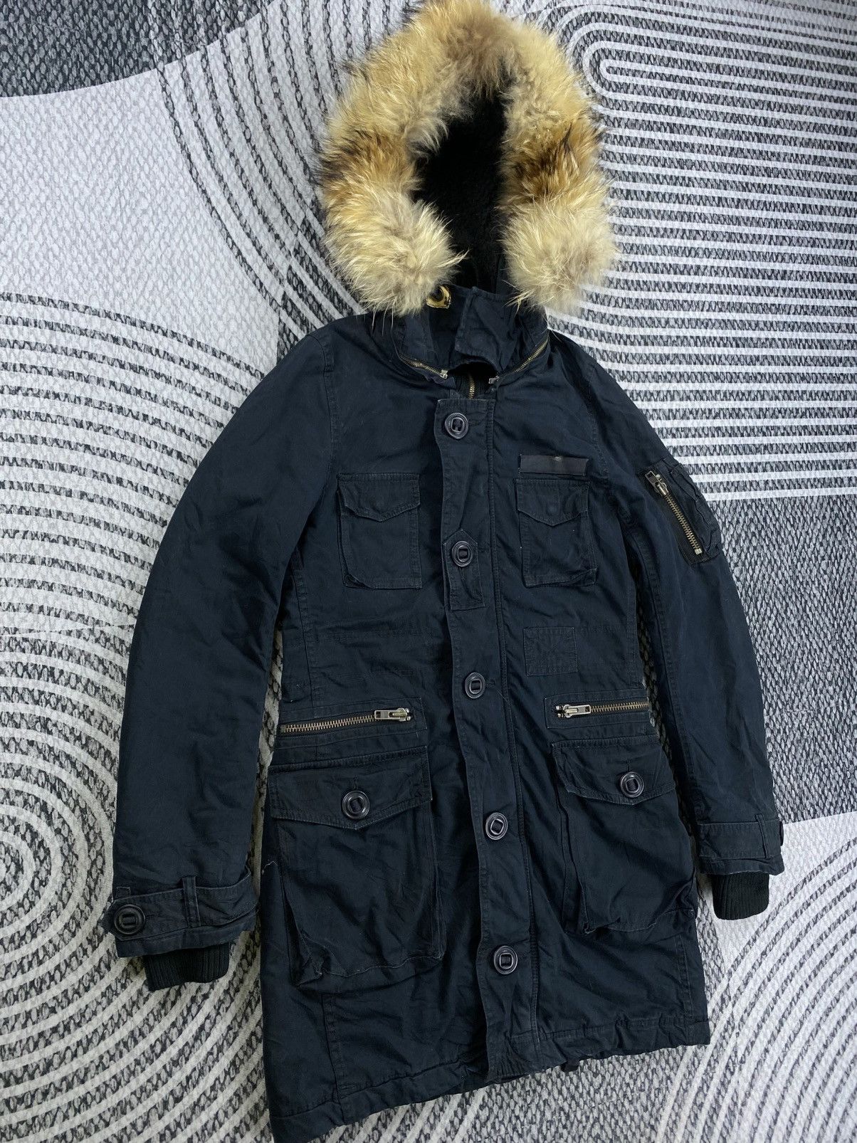 MOUSSY Vintage Moussy Punk Style Faux Fur Hoodie Jacket Size US S / EU 44-46 / 1 - 3 Thumbnail