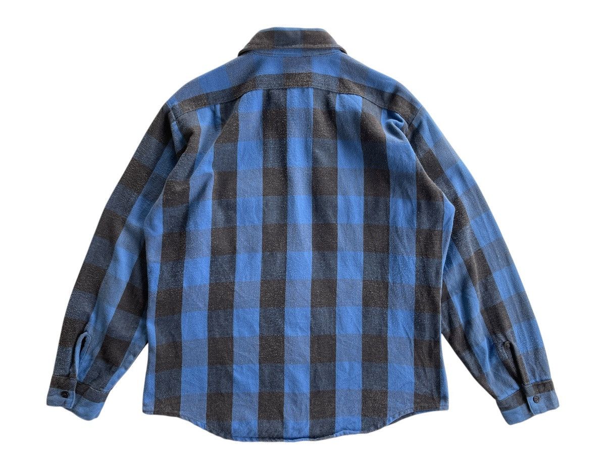 FiveBrother Vintage Union Made Five Brother Blue Flannel Shirt Size US L / EU 52-54 / 3 - 3 Thumbnail