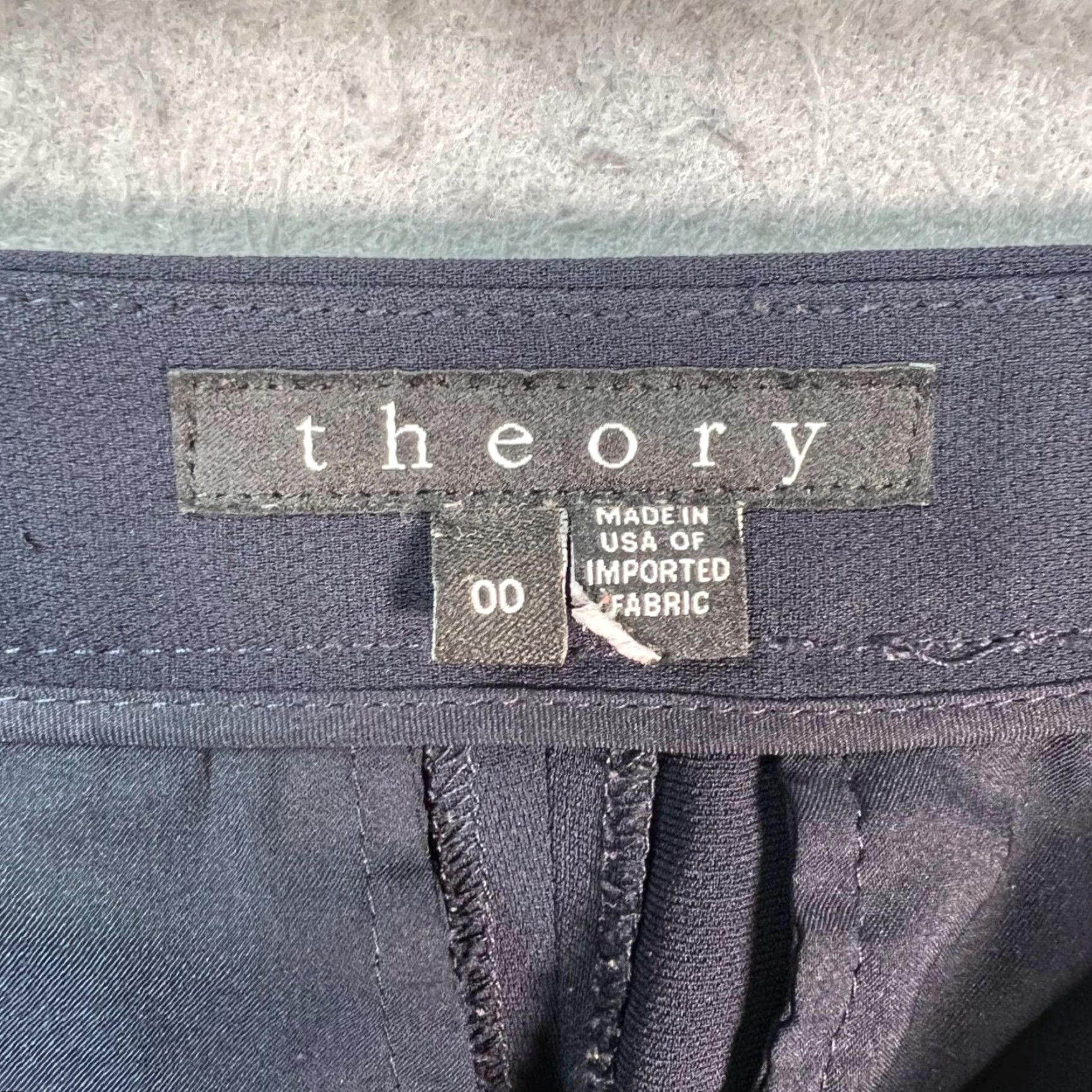 Theory Theory Womens Navy Blue Trousers Dress Pants Straight Leg XS-00 Collection Shoes? Size 24" / US 00 / IT 34 - 3 Thumbnail