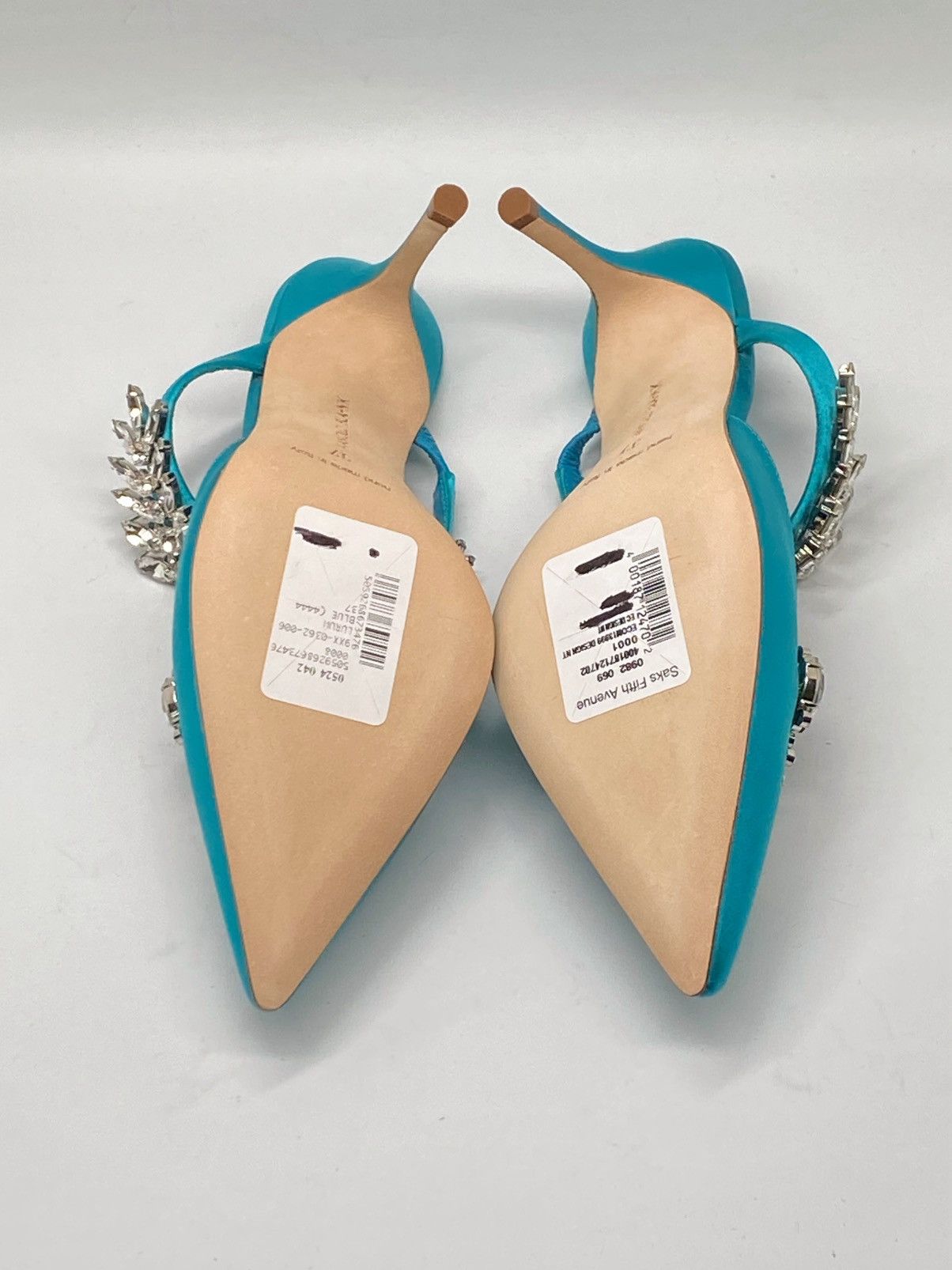 Manolo Blahnik Manolo Blahnik Lurum 90 Embellished Satin Mules size 37 Size US 7 / IT 37 - 13 Thumbnail