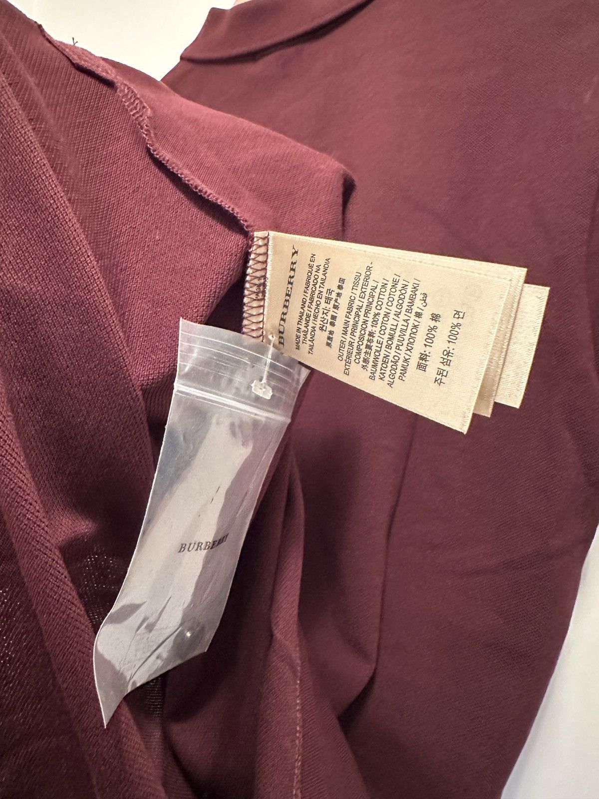 Burberry Burberry Brit Short-Sleeve Polo Maroon Size Medium Size US M / EU 48-50 / 2 - 8 Thumbnail