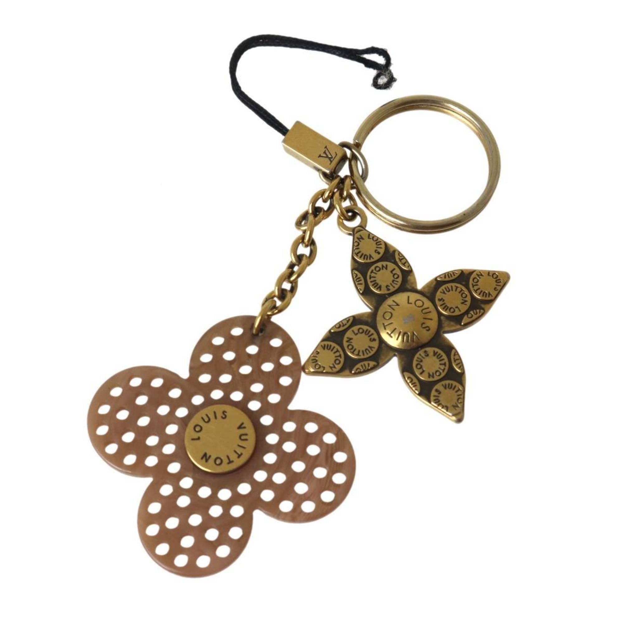 LOUIS VUITTON Telephone Accessory Keychain Gold DP0154
