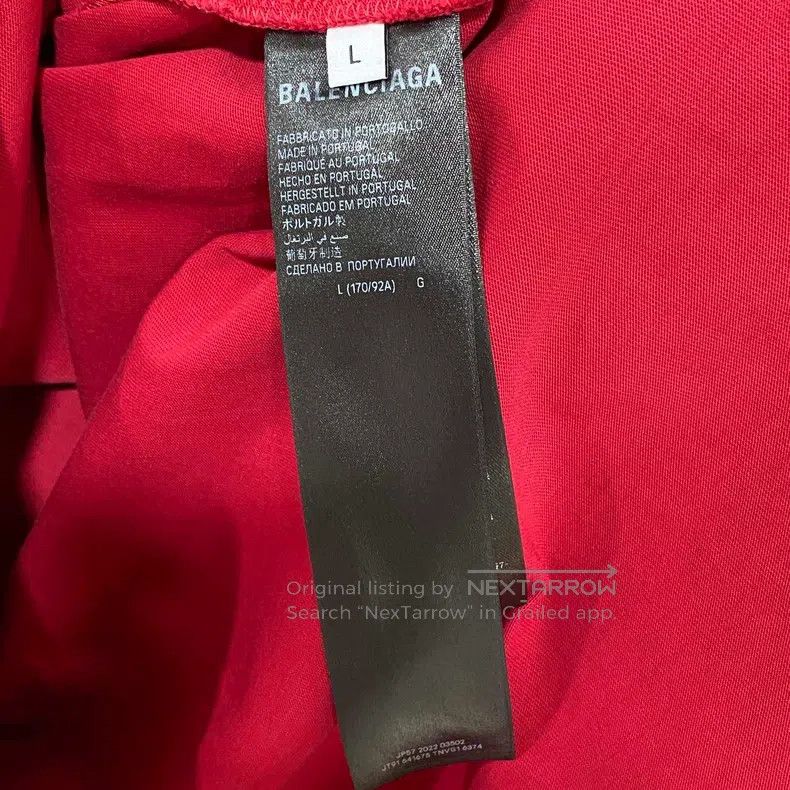 Balenciaga Balenciaga Red rubber print cola short-sleeve Size US L / EU 52-54 / 3 - 7 Thumbnail