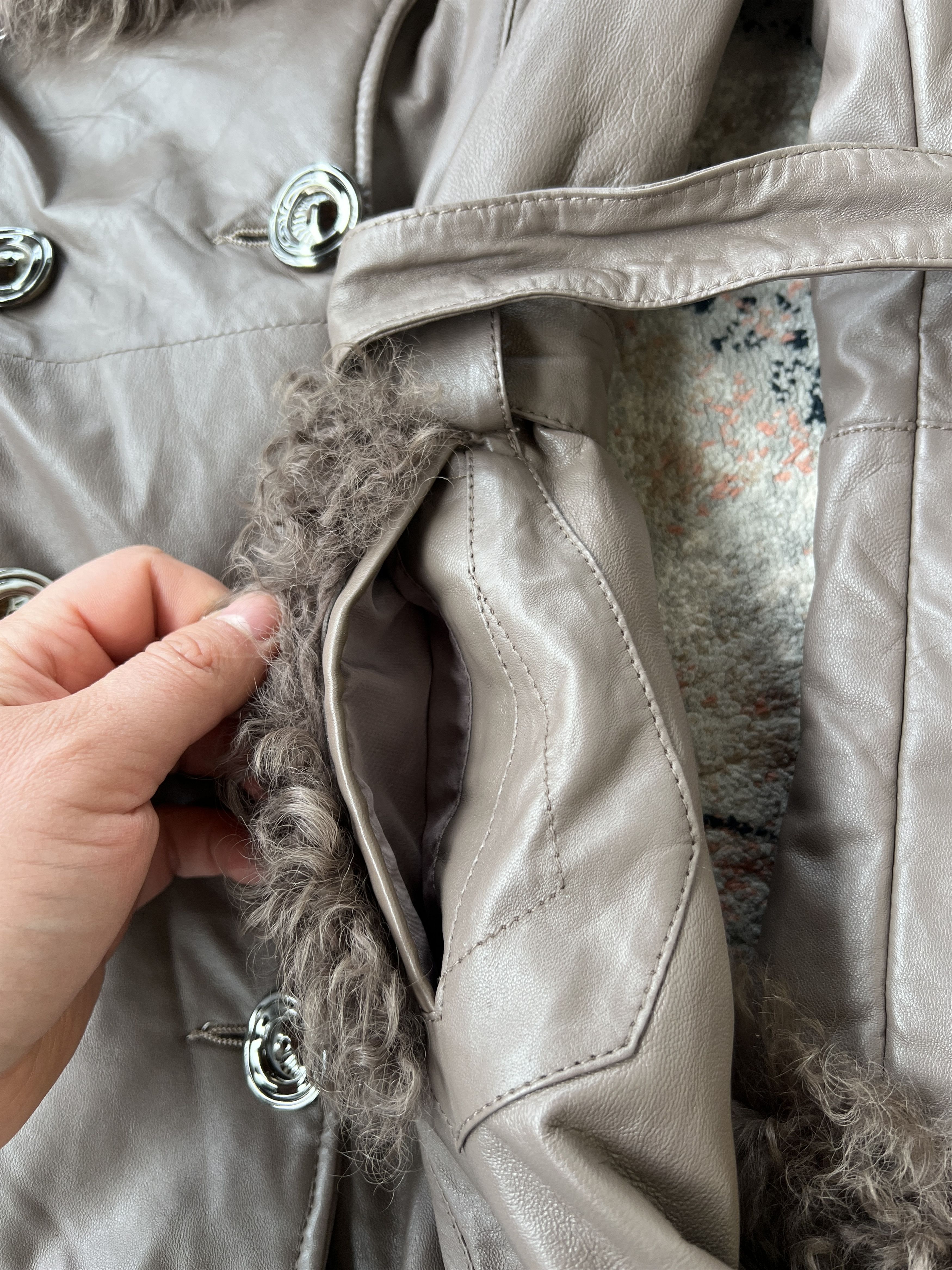 Burberry Burberry Leather Coat Size S / US 4 / IT 40 - 6 Thumbnail