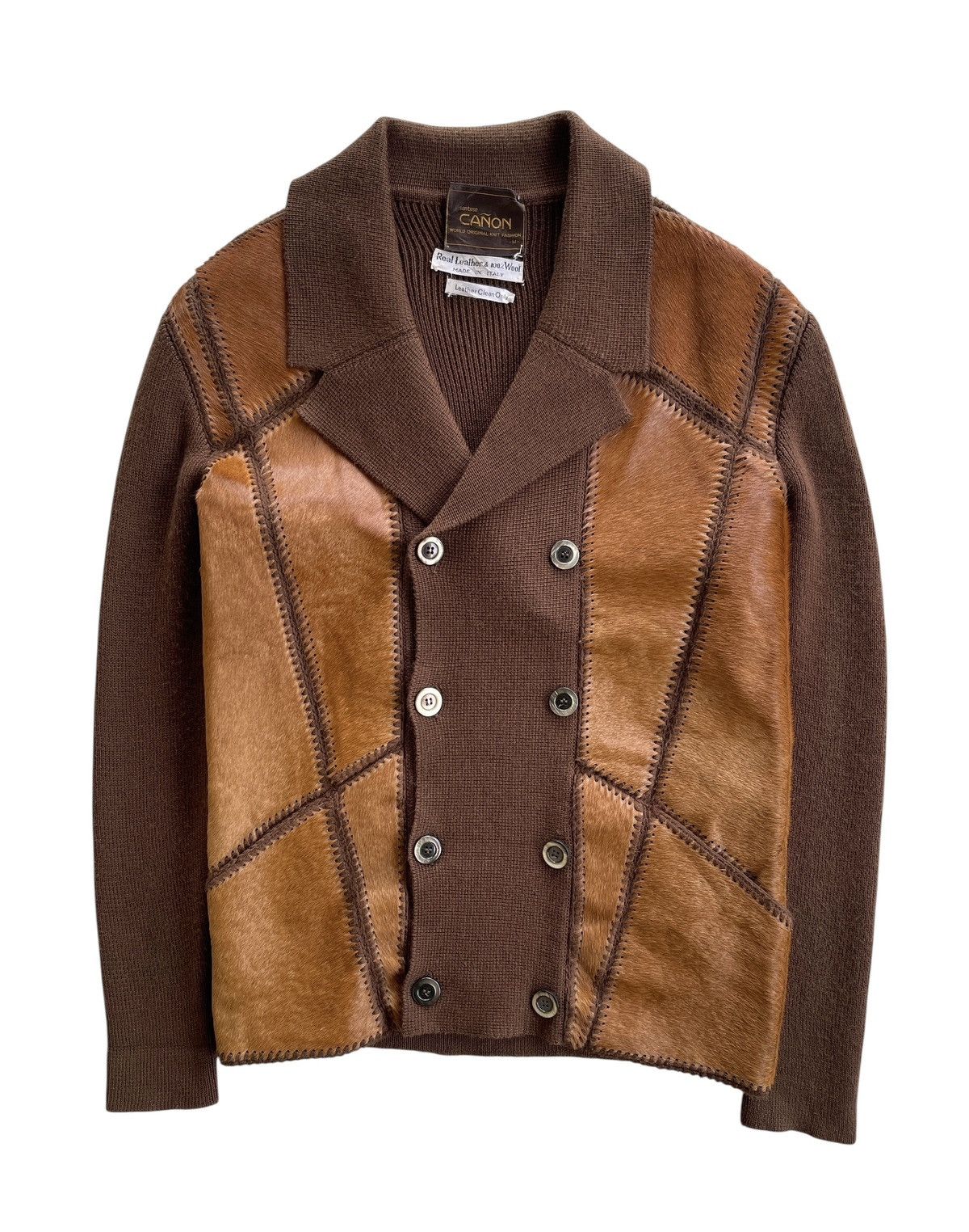 Vintage RARE❗️1950s Canon Real Fur Horse Leather Knit Size US M / EU 48-50 / 2 - 1 Thumbnail