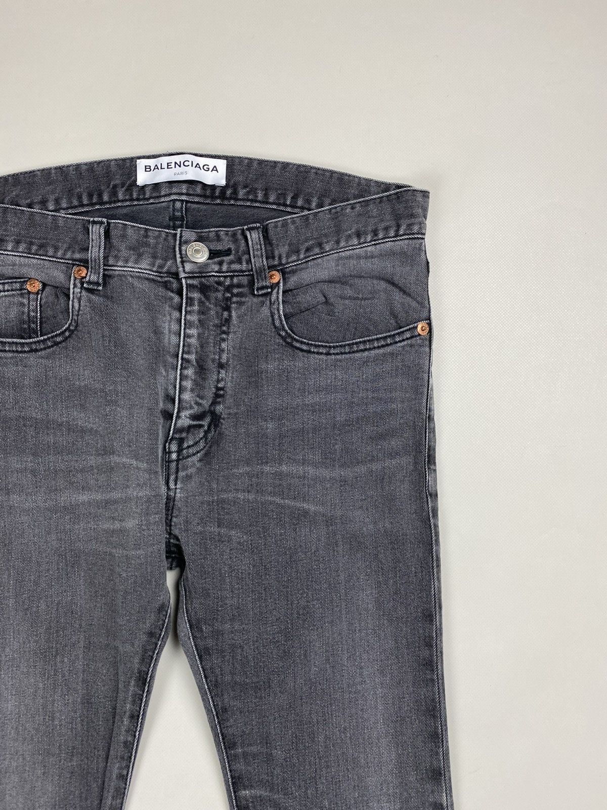 Balenciaga Balenciaga ladies distressed denim skinny biker jeans Size 28" / US 6 / IT 42 - 8 Thumbnail