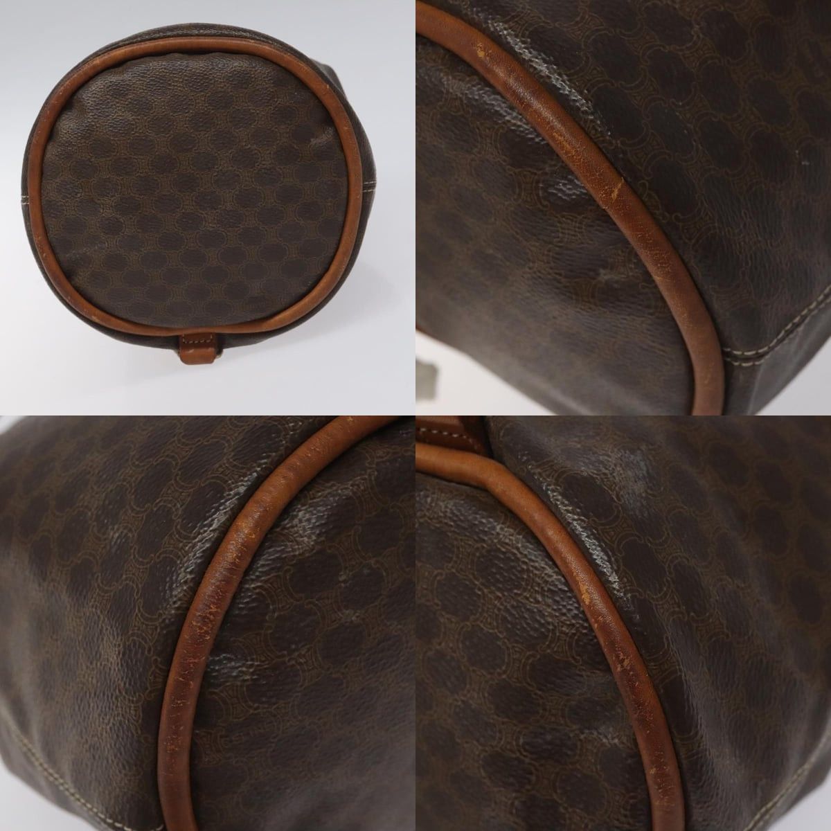 Celine CELINE Macadam Canvas Purse Backpack Pvc Leather Brown Gold Size ONE SIZE - 10 Thumbnail