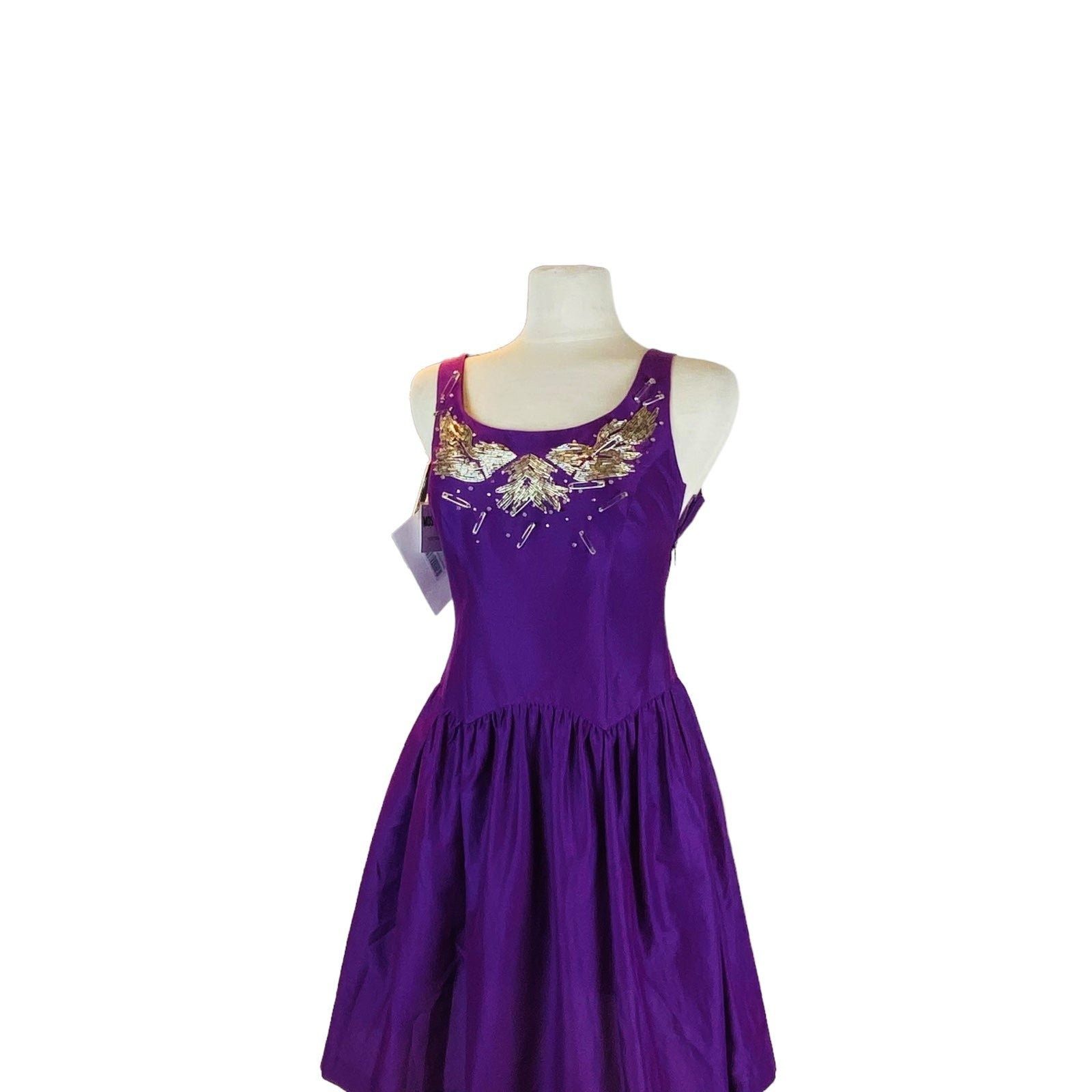 image of Moschino Bustier Panelled Purple Dress, Women's (Size Small)