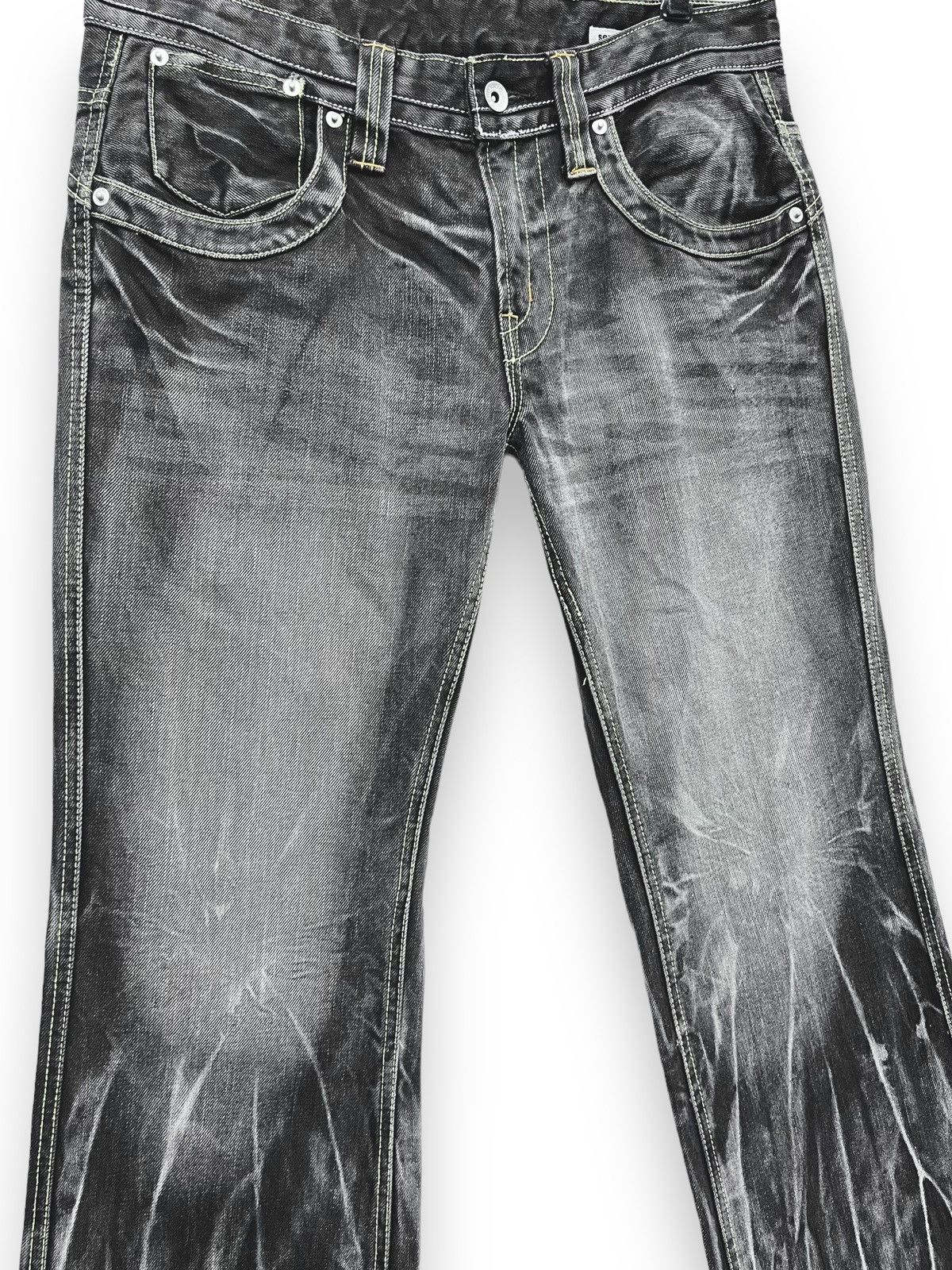 🔥💥SEMANTIC DESIGN BLOW💥 Whiskers Retro Punk FLARE Denim💥