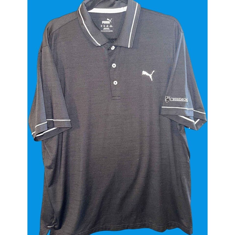 Puma Puma Mens Black Polo Shirt With White Accents Logo Size XL Size US XL / EU 56 / 4 - 1 Thumbnail