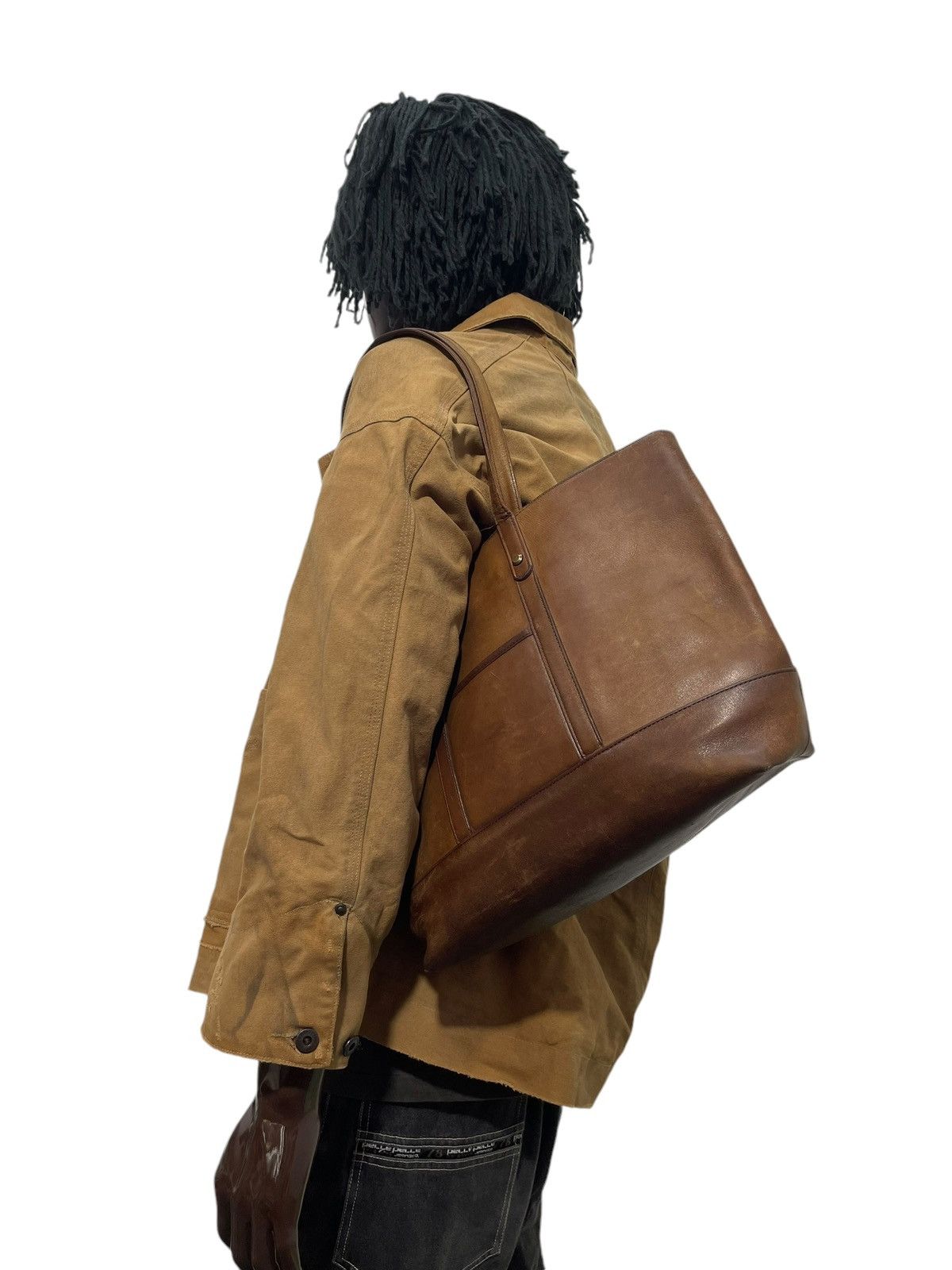 Genuine Leather Full Leather Patina Unknown Japan Tote Shoulder Bag 1🟩2 Size ONE SIZE - 1 Thumbnail