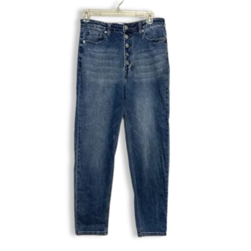 Other Abound Mom Jeans Straight Leg High Rise Button Fly Blue 27 Size 27" / US 4 / IT 40 - 1 Thumbnail